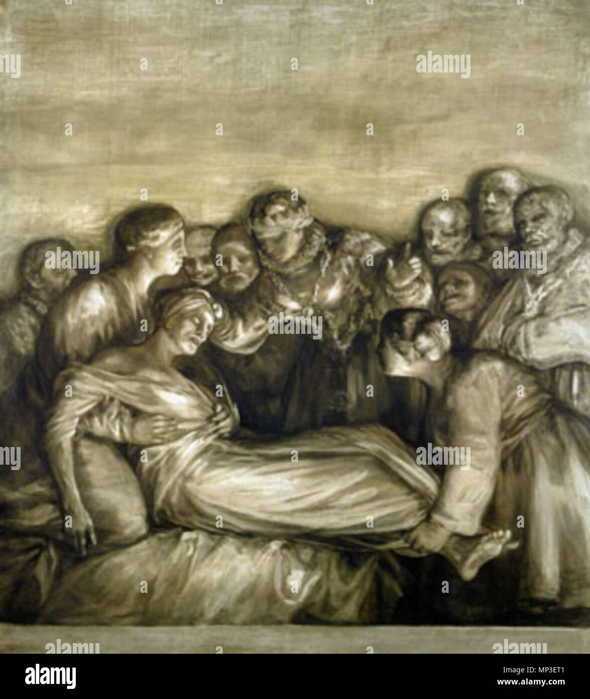Español: Santa Isabel de Portugal curando a una enferma, Francisco de Goya   1816.   1094 Santa Isabel de Portugal curando a una enferma, Francisco de Goya Stock Photo