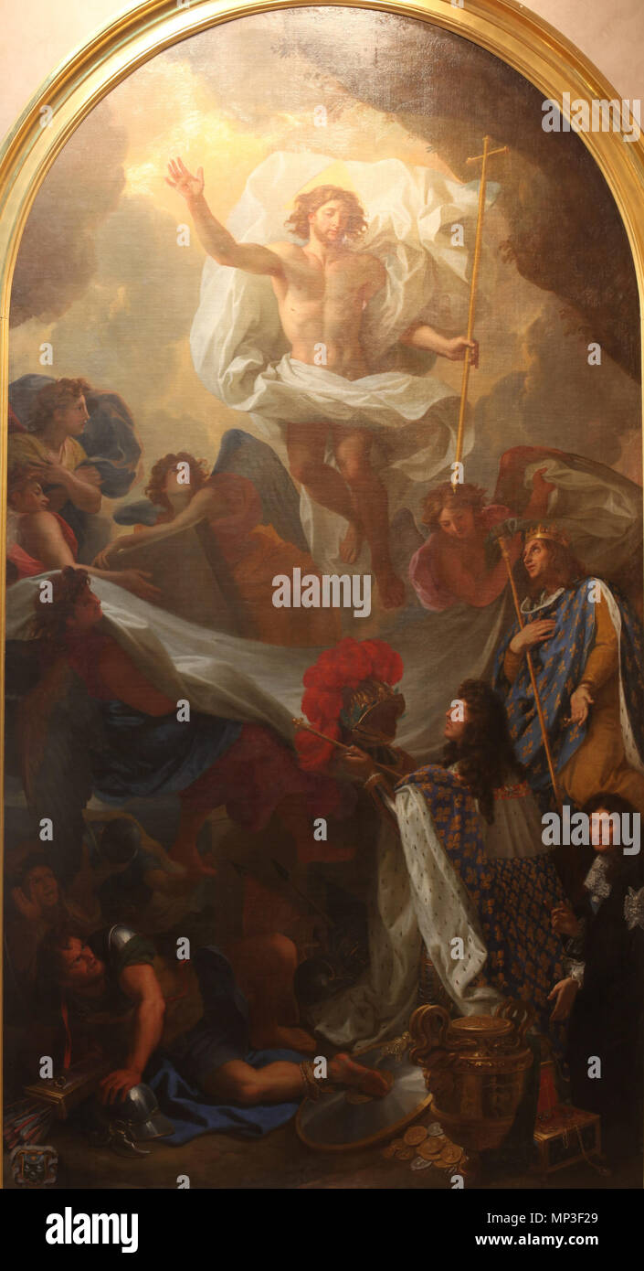 The Resurrection of Jesus Christ   1674/1676.   1054 Resurrection of Christ-Charles le Brun-MBA Lyon A203-IMG 0391 Stock Photo