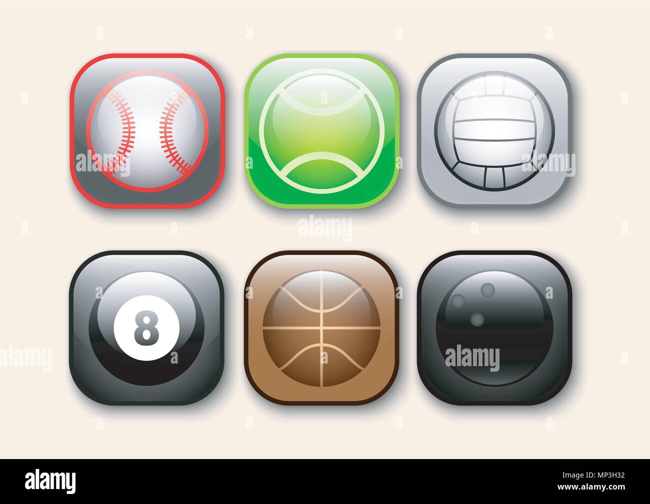 vector design of icon set sport ball Stock Vector Image & Art - Alamy