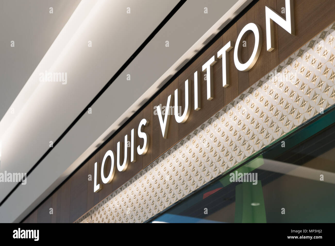 Philadelphia, Pennsylvania, May 19 2018: inside Louis Vuitton