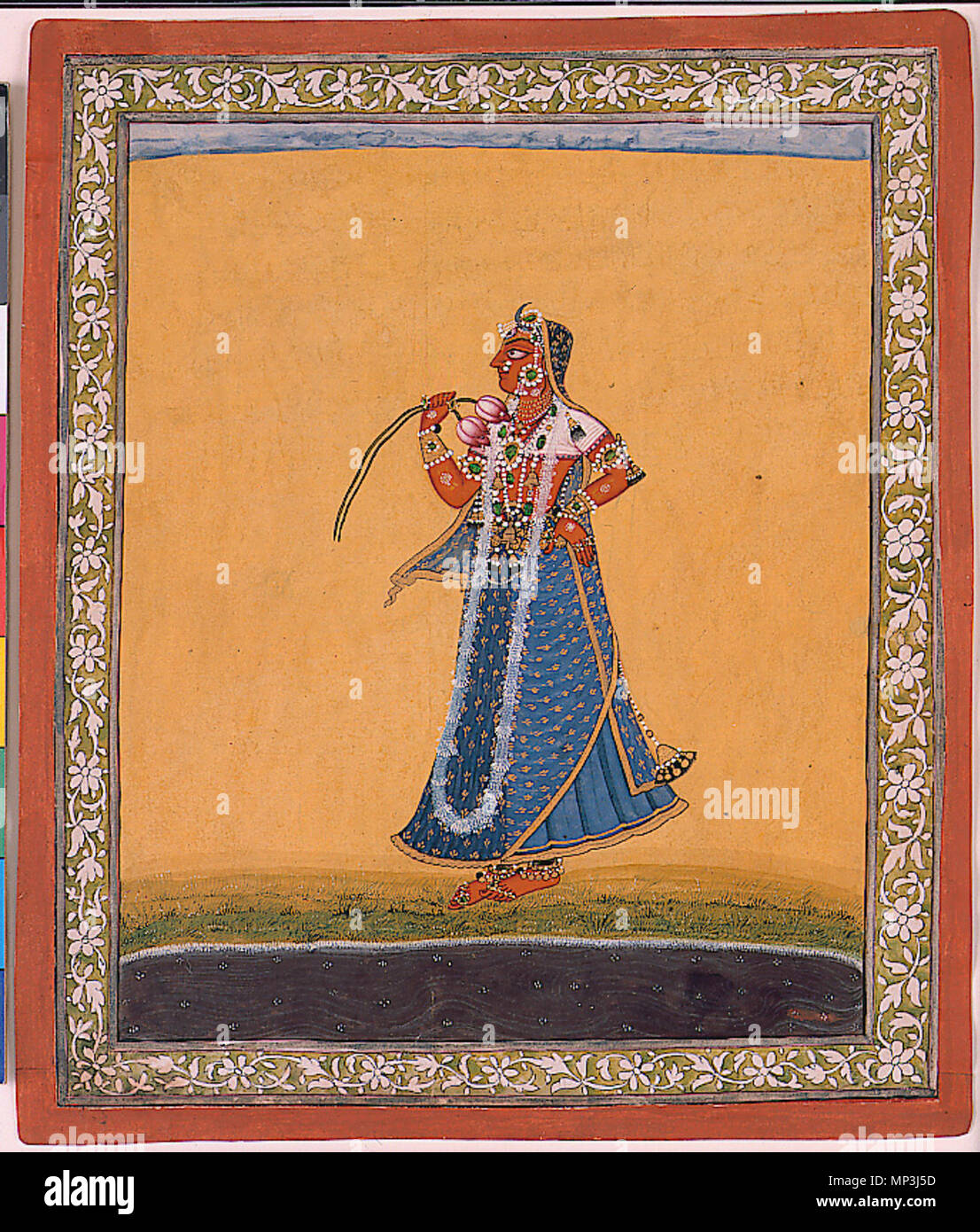 . English: Series Title: [Devi Series] Suite Name: [Devi Series] Creation Date: ca. 1660 Display Dimensions: 9 1/16 in. x 7 11/16 in. (23 cm x 19.5 cm) Credit Line: Edwin Binney 3rd Collection Accession Number: 1990.1037 Collection: <a href='http://www.sdmart.org/art/our-collection/asian-art' rel='nofollow'>The San Diego Museum of Art</a> . 6 September 2011, 14:07:55. English: thesandiegomuseumofartcollection 1176 The Joyful Devi (6125058962) Stock Photo