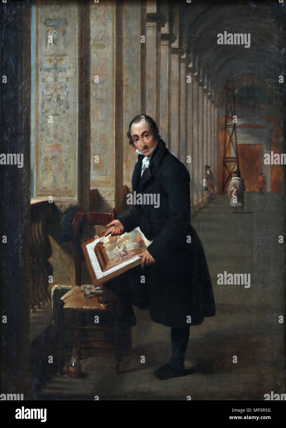 741 Joseph François Ducq - Le graveur Joseph de Meuleneester au travail dans les loges de Raphaël au Vatican Stock Photo