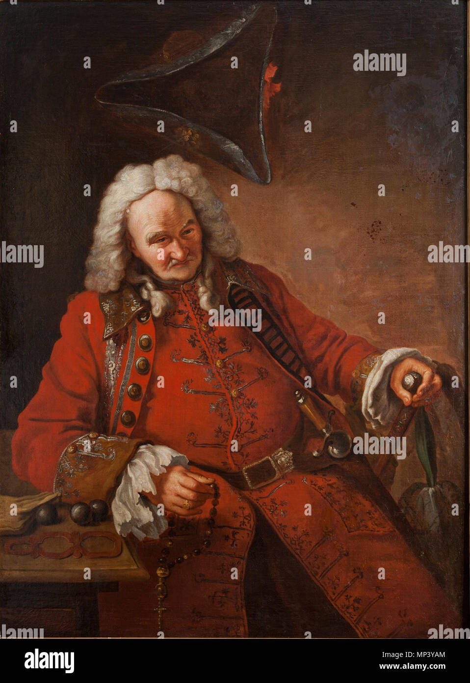 . Portrait of the Jester Balakirev (1699-1763) . 18-19 century.   718 Jester Balakirev Stock Photo