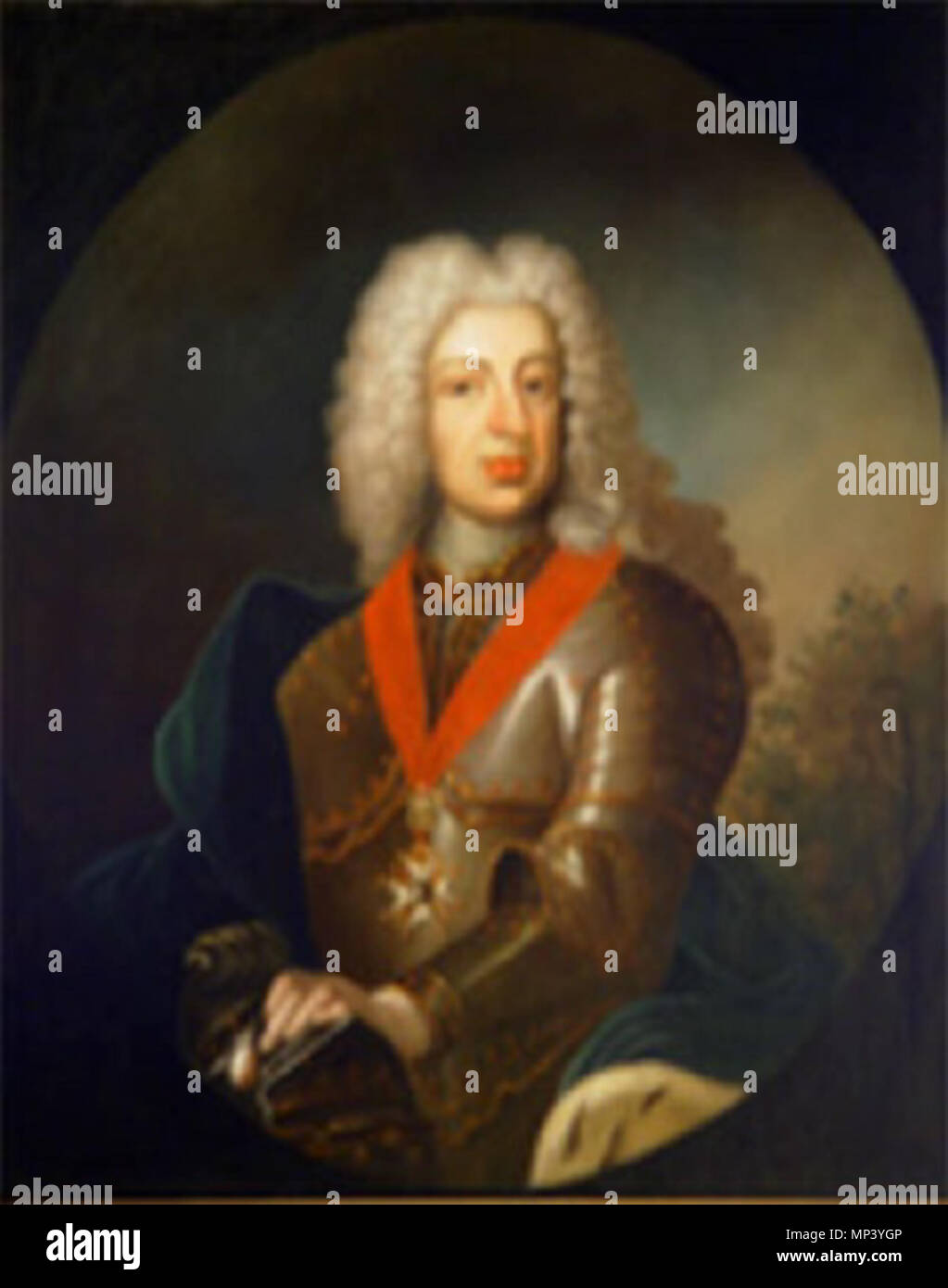 Portrait of Louis George, Margrave of Baden-Baden (1702-1761)  18th century.   832 Ludwig Georg Simpert von Baden-Baden Stock Photo