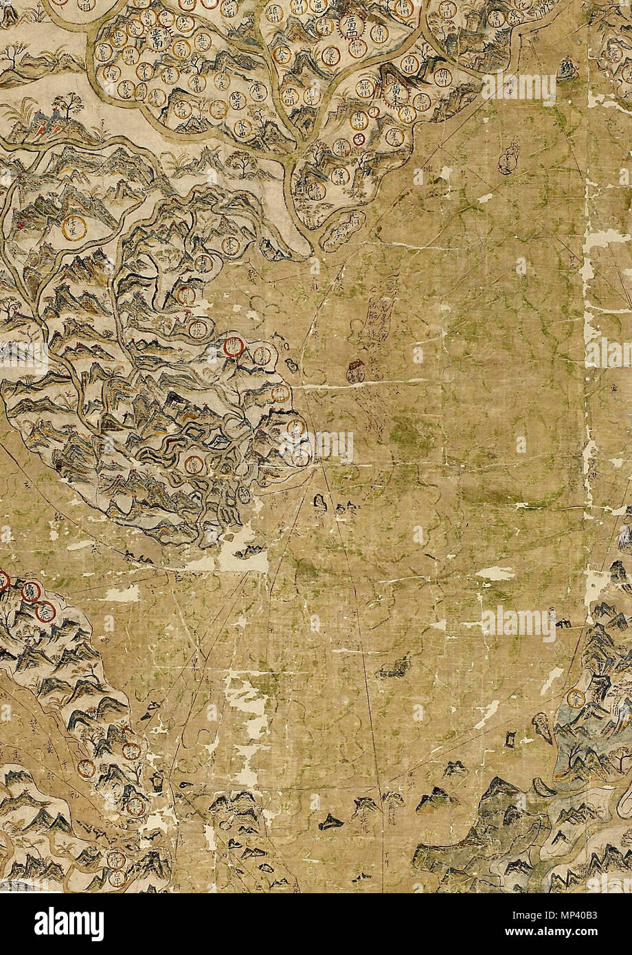 . Tiếng Việt: Bản đồ 'The Selden Map of China' được lưu trữ tại thư viện Đại học Oxford (Anh), được cho là 'Thiên hạ hải đạo toàn đồ' hay 'Đông - Tây dương hàng hải đồ' và được làm ra vào khoảng năm Thiên Khải thứ 4 (1624), có ghi địa danh Vạn Lí Thạch Đường (萬里石塘), (phía đông của đảo mang tên Ngoại La (外羅), tức đảo Lý Sơn), ở kề cận phía nam tây nam của Vạn Lí Trường Sa (萬里長沙). 1624. John Selden (?-1654) 1109 SeldenMap1624 Stock Photo
