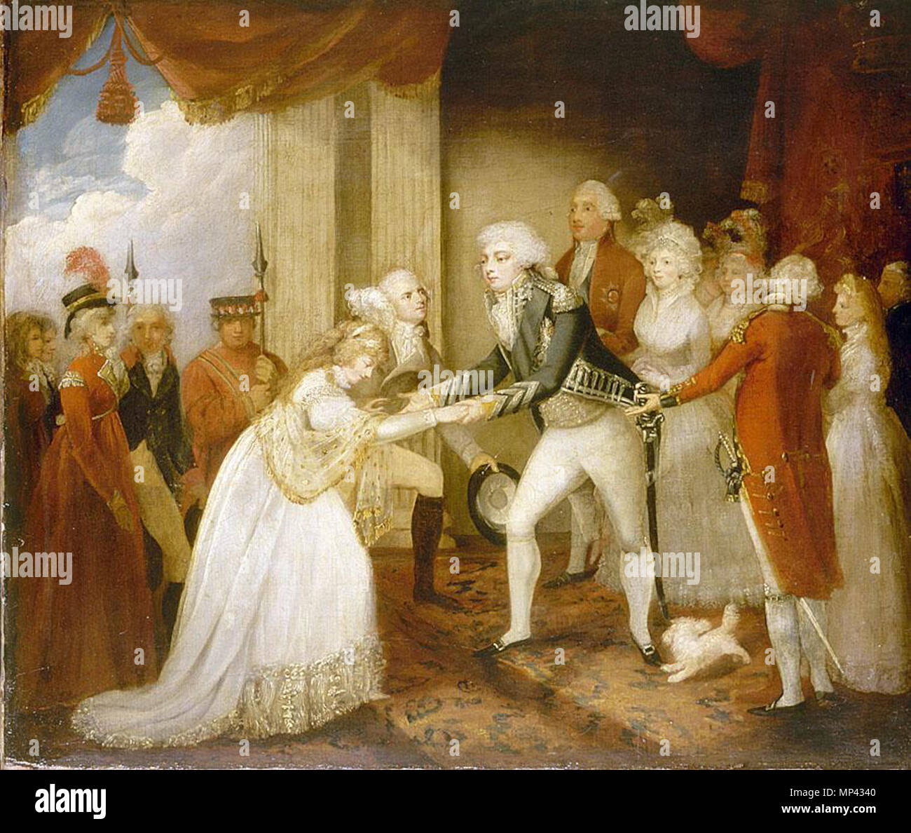 The Reception Of Pricess Caroline Amelia At Carlton 1044 Reception of princess Caroline Amalie of Brunswick at Carlton House, 1795 Stock Photo