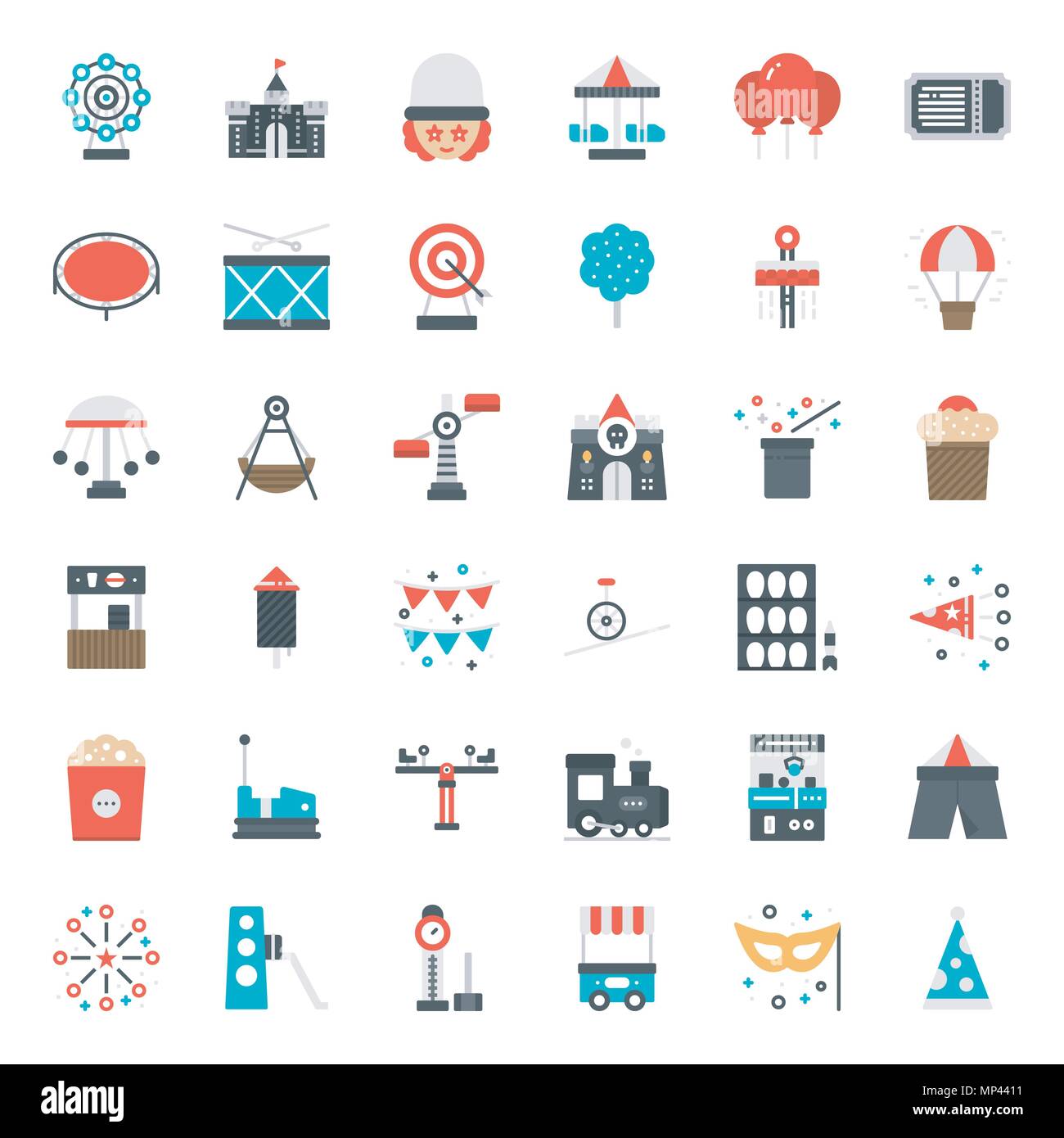 amusement park icon, isolated on white background Stock Vector
