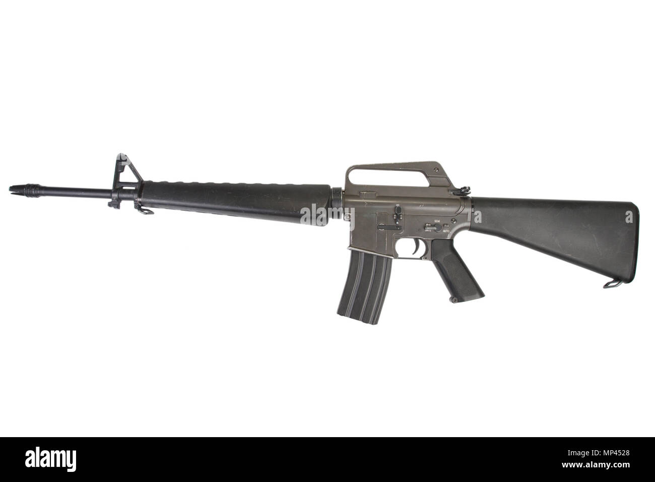 M16 rifle Vietnam War period isolated on a white background Stock Photo