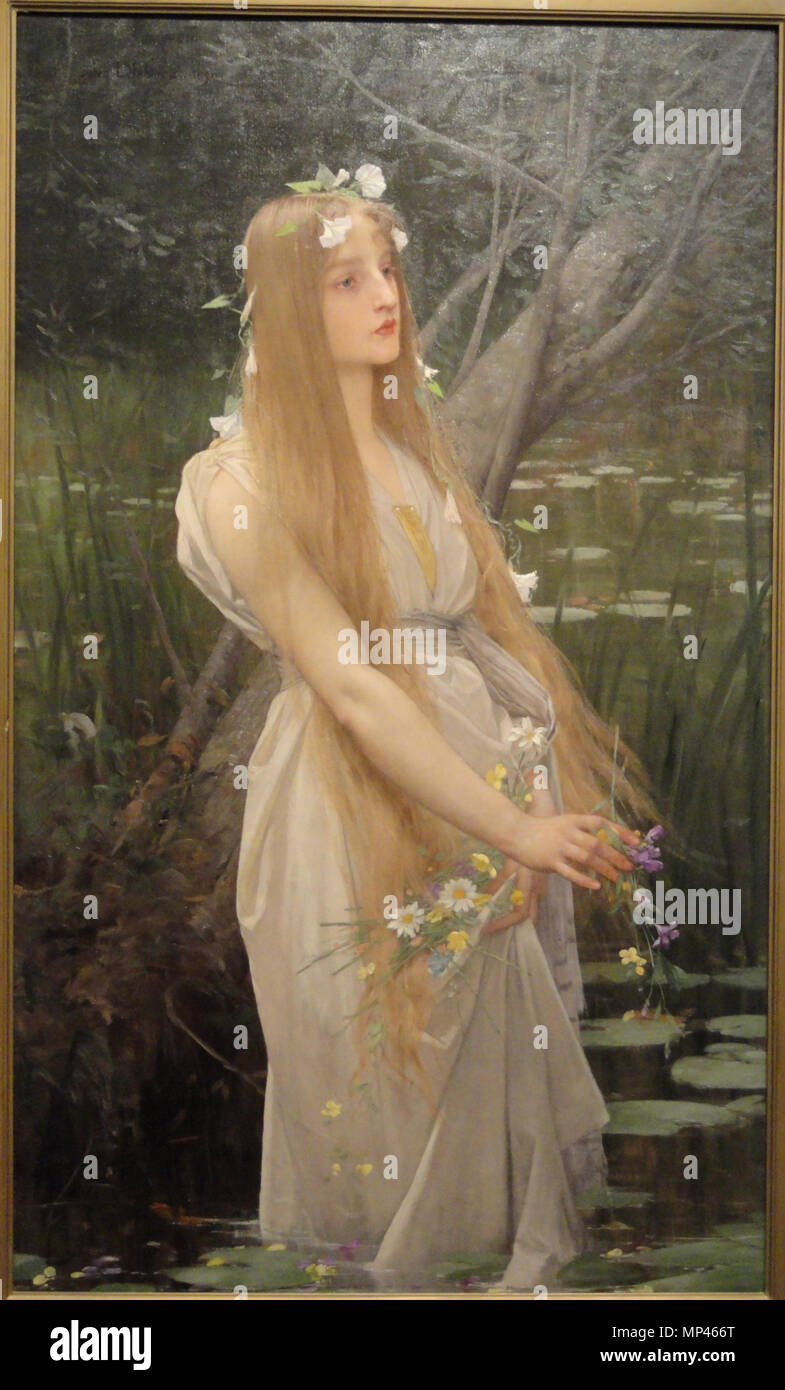 .   943 Ophelia, Jules-Joseph Lefebvre, 1890 - Museum of Fine Arts, Springfield, MA - DSC04109 Stock Photo
