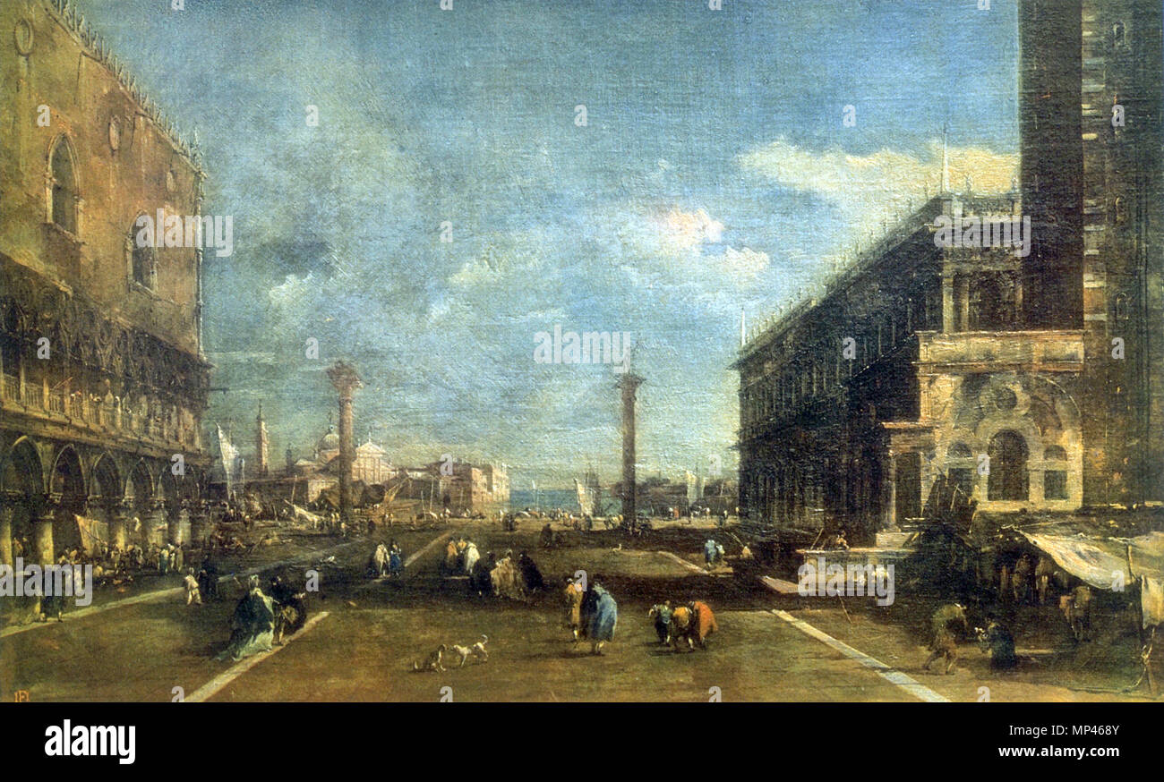 . The Little Square of St. Marcus . circa 1780.   Francesco Guardi  (1712–1793)     Description Italian painter  Date of birth/death 5 October 1712 1 January 1793  Location of birth/death Venice Venice  Work location Venice  Authority control  : Q318769 VIAF: 27073465 ISNI: 0000 0001 0881 4584 ULAN: 500017409 LCCN: n50074509 NLA: 35761870 WorldCat 814 Little-Square-of-St-Marcus Stock Photo