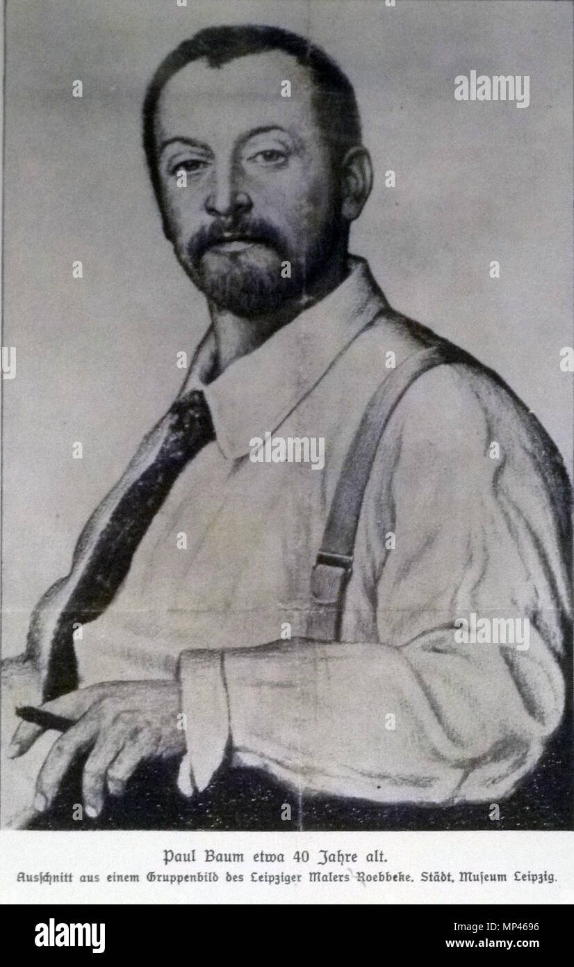 Afbeelding van Paul Baum in een Duits dagblad 964 Paul Baum 014bis Stock Photo