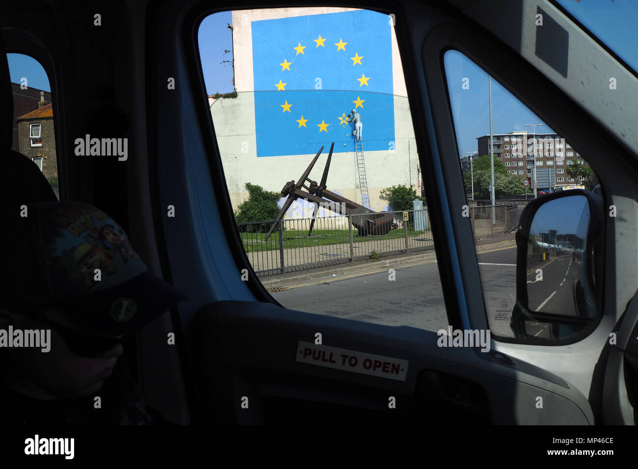 EU Mural by Banksy in Dover Stock Photo
