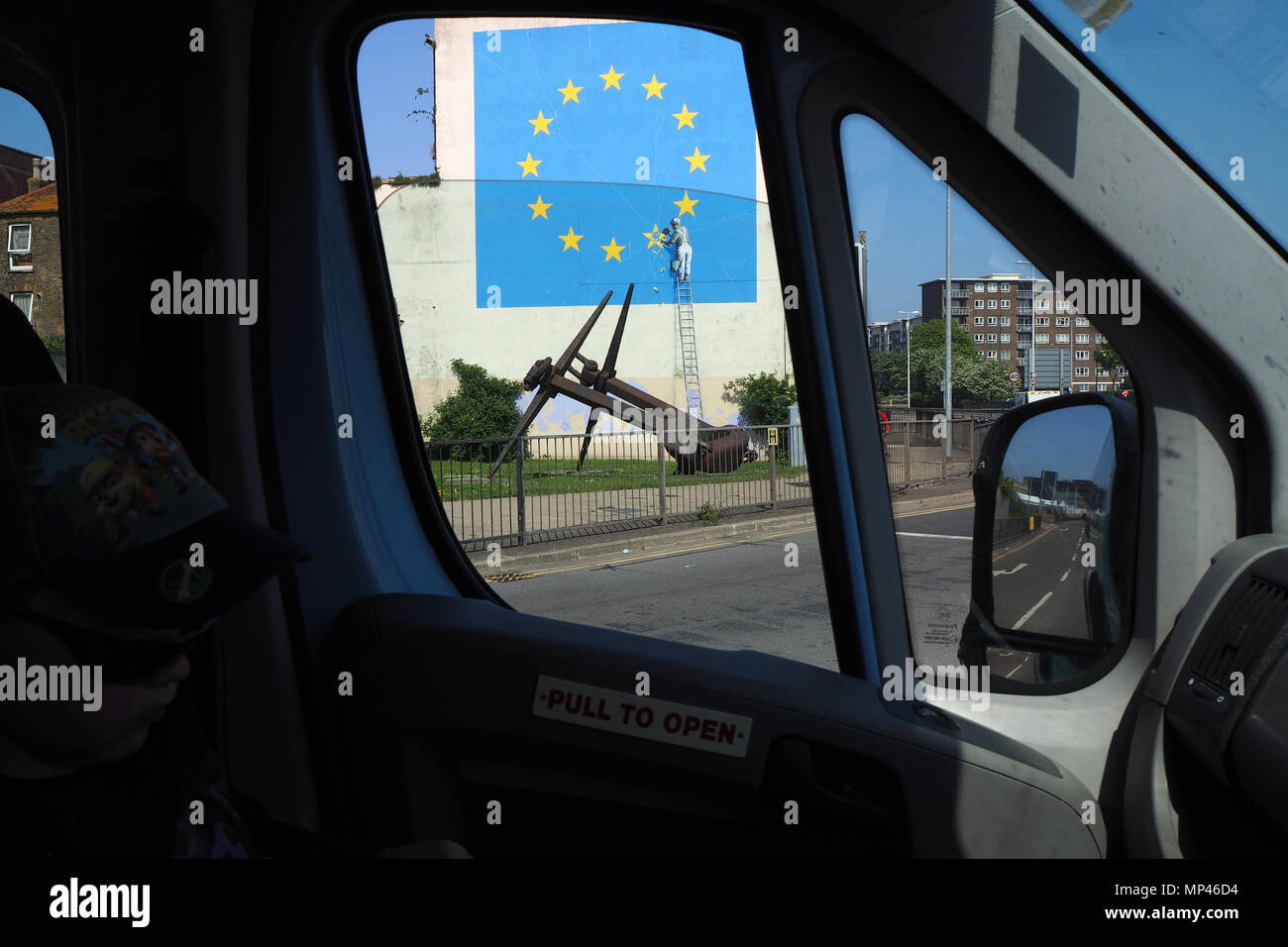 EU Mural by Banksy in Dover Stock Photo