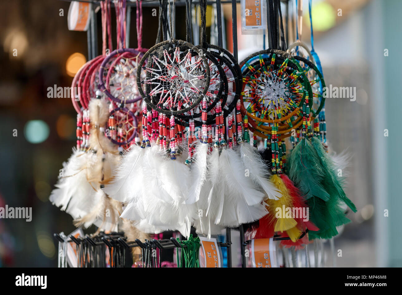 Dream catchers on sale in the United Kingdom Stock Photo Alamy