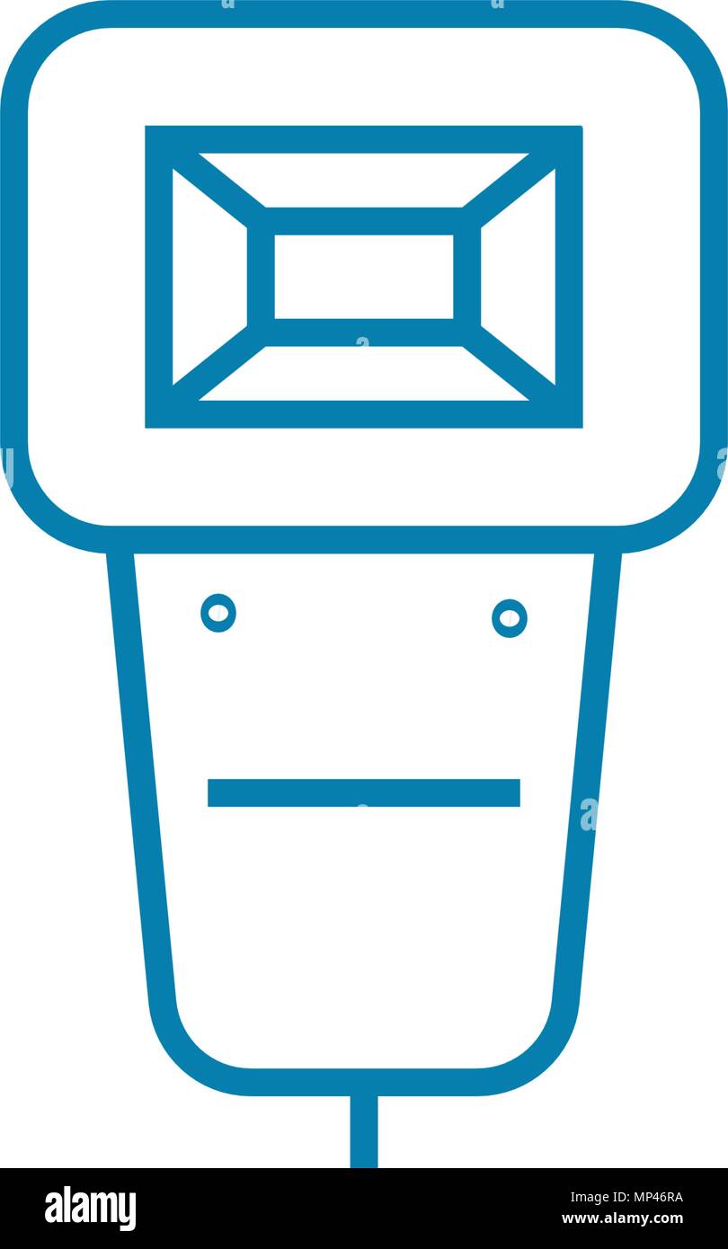 Mountable flash linear icon concept. Mountable flash line vector sign, symbol, illustration. Stock Vector