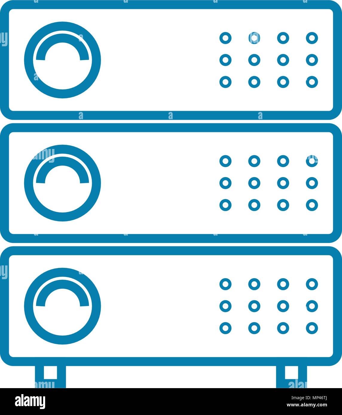 Network equipment linear icon concept. Network equipment line vector
