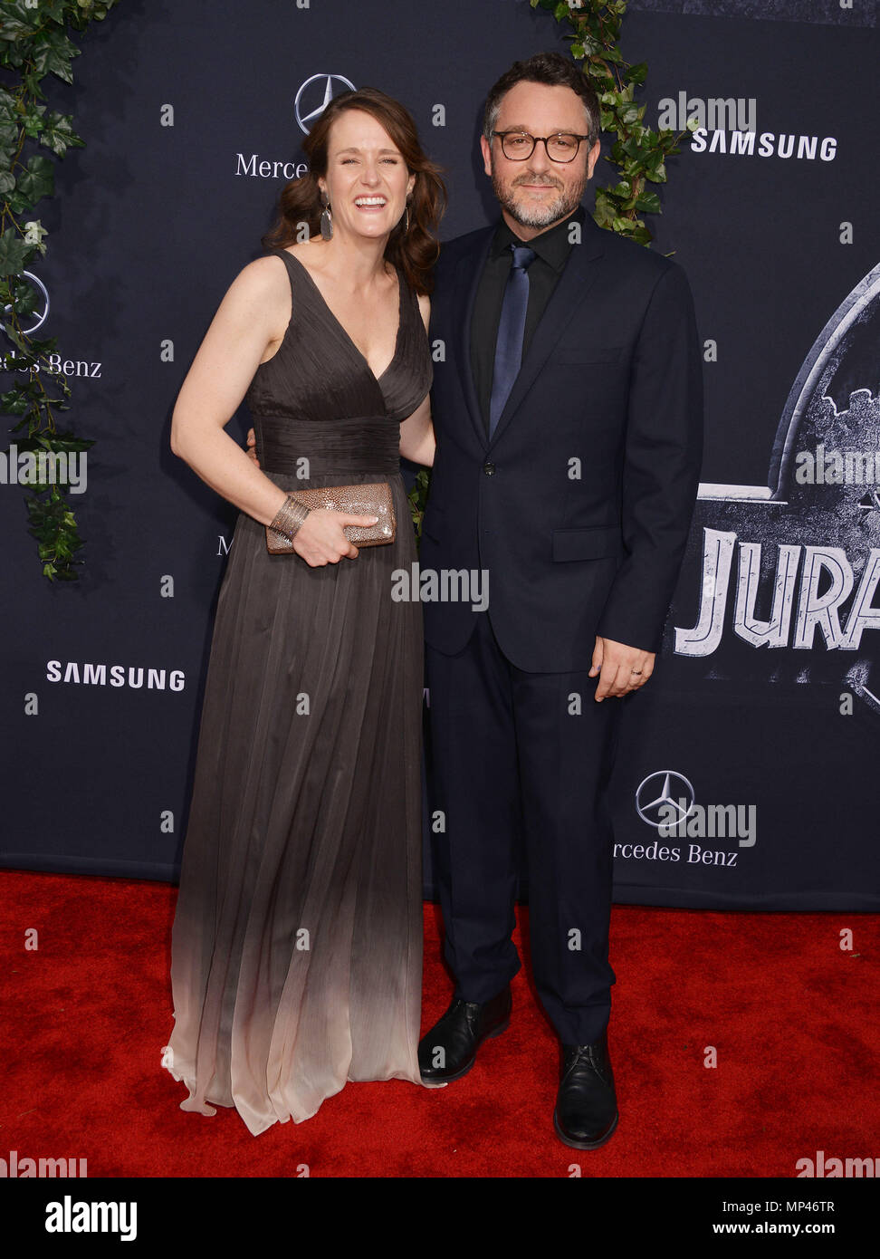 Colin Trevorrow and wife 081 at the Jurassic World Premiere at the  Hollywood and Highland, Dolby Theatre in Los Angeles.. June, 9, 2015.Colin  Trevorrow and wife 081 ------------- Red Carpet Event, Vertical,