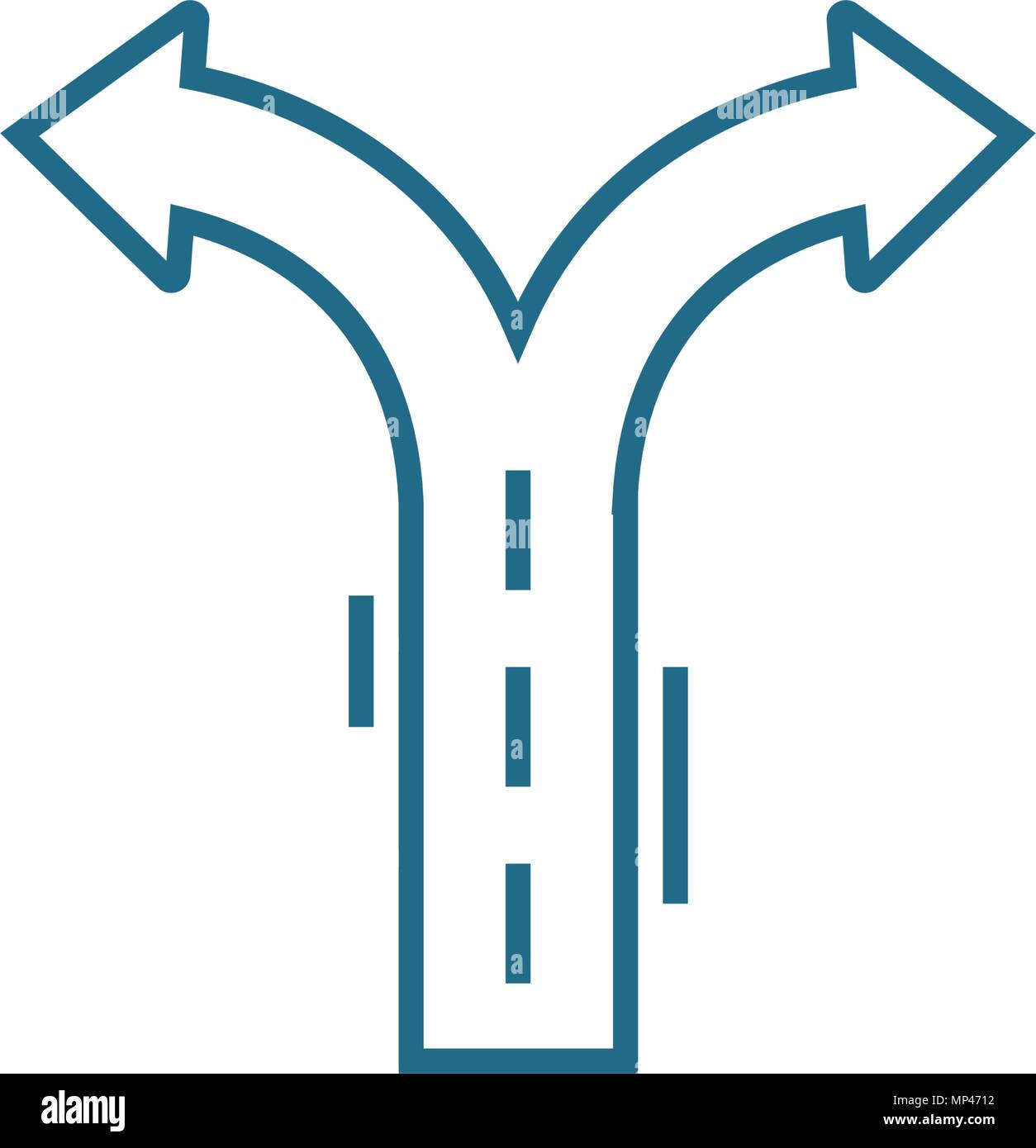 Options for action linear icon concept. Options for action line vector ...