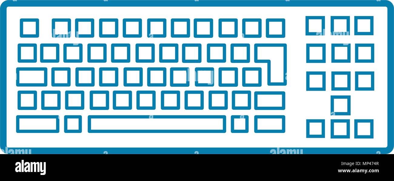 Pc keyboard linear icon concept. Pc keyboard line vector sign, symbol,  illustration Stock Vector Image & Art - Alamy