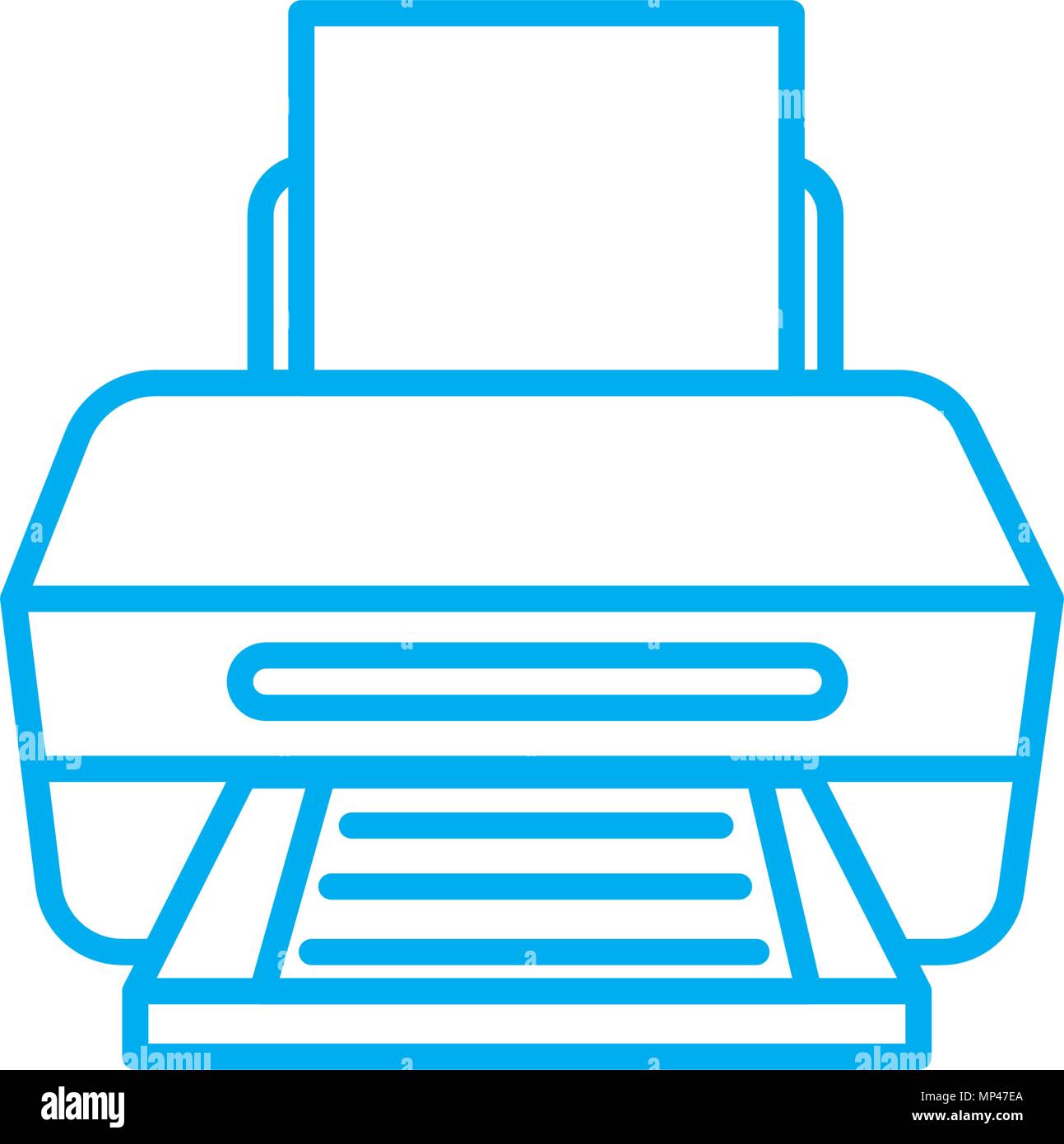 Printer linear icon concept. Printer line vector sign, symbol ...