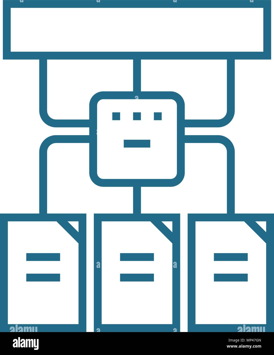 Project structure linear icon concept. Project structure line vector ...