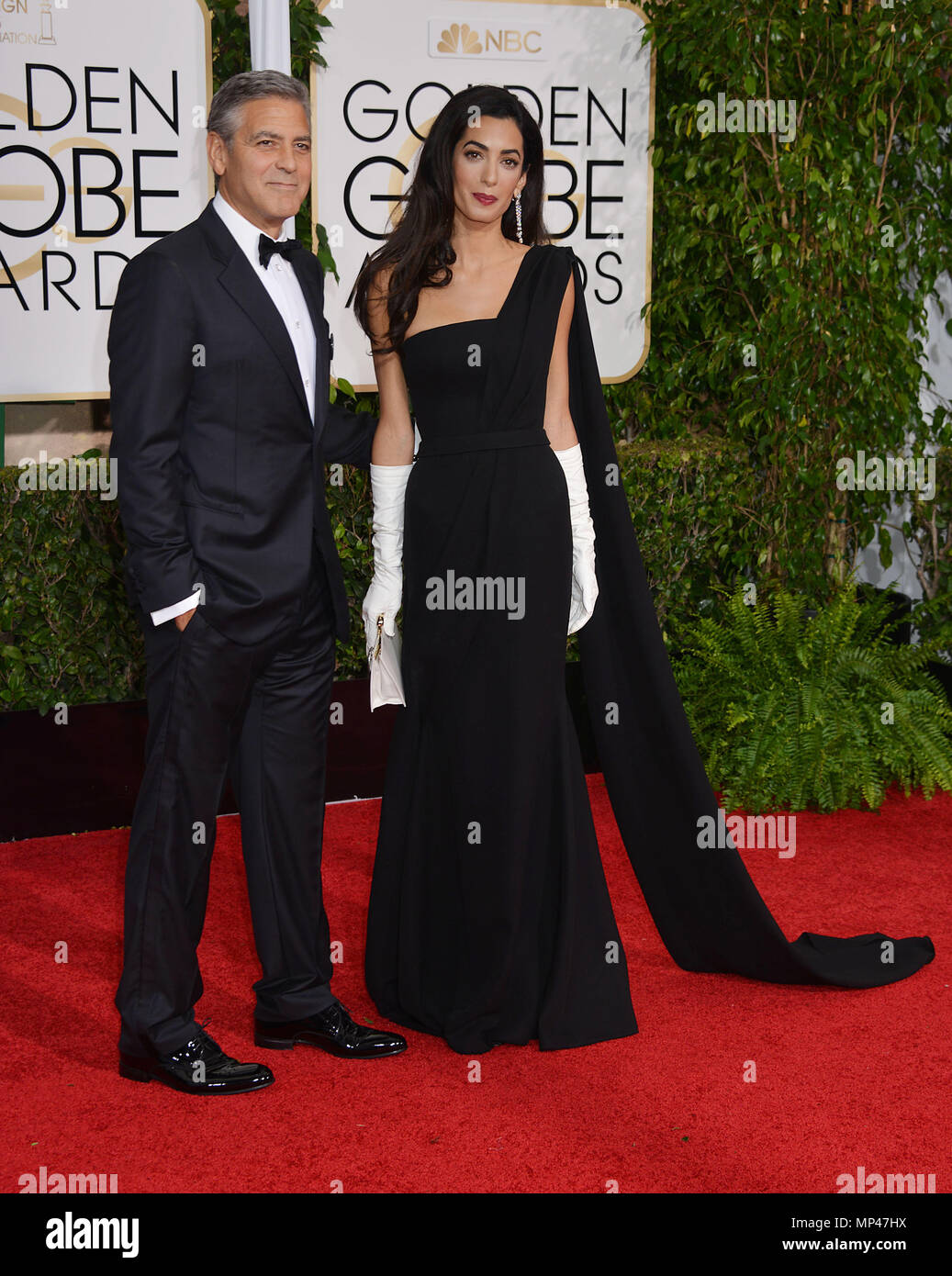 Clooney and Amal Alamuddin Clooney 005 at the 72th Golden Globes