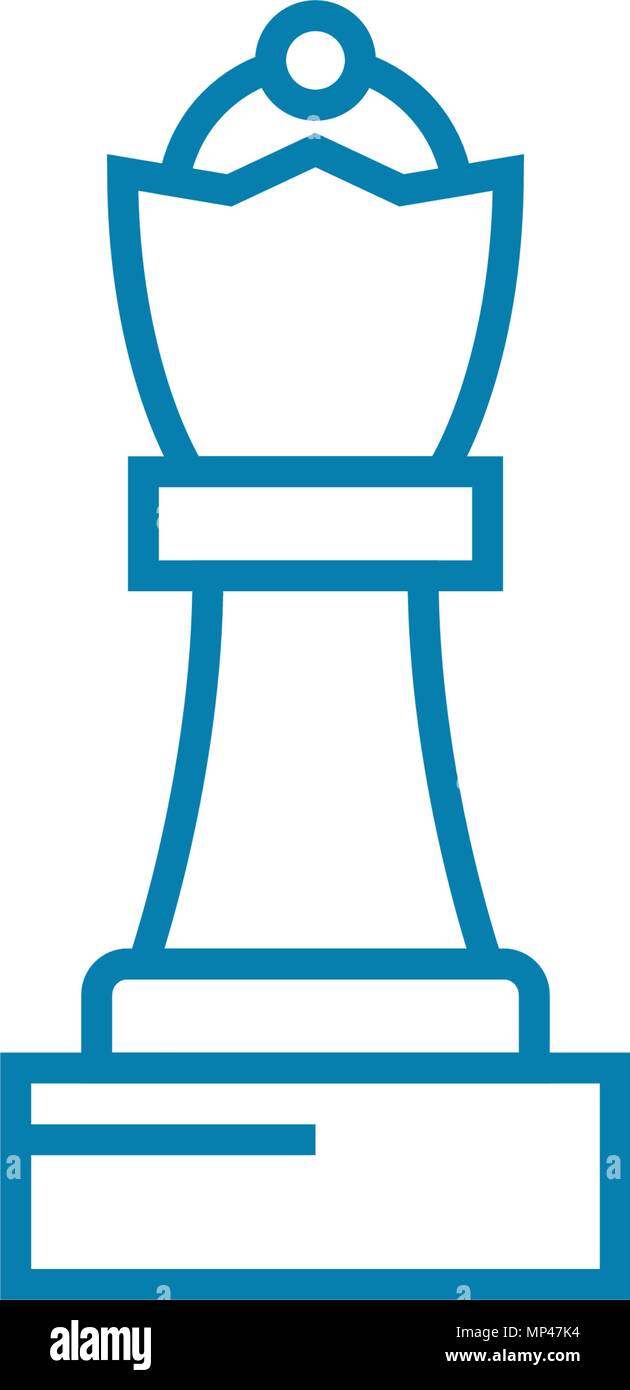 Queen linear icon concept. Queen line vector sign, symbol, illustration ...