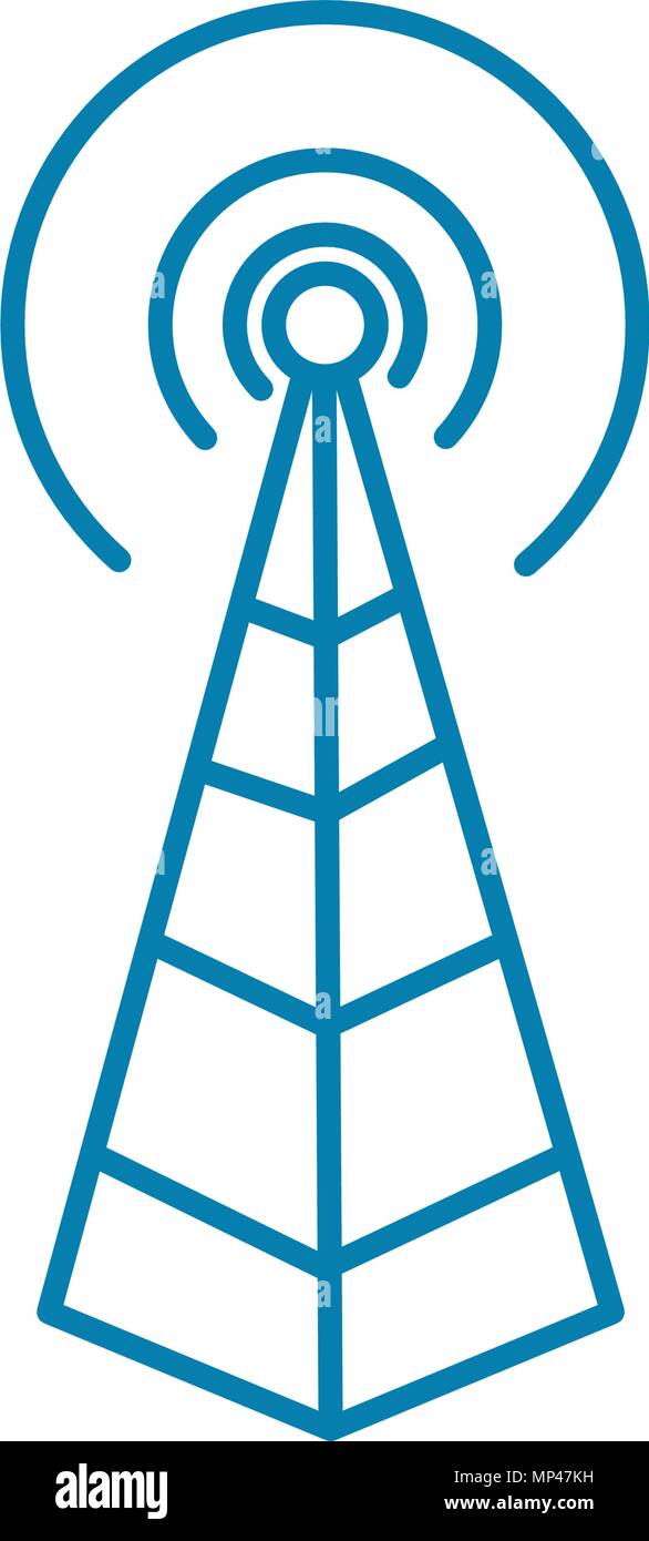 Radio base station linear icon concept. Radio base station line vector  sign, symbol, illustration Stock Vector Image & Art - Alamy