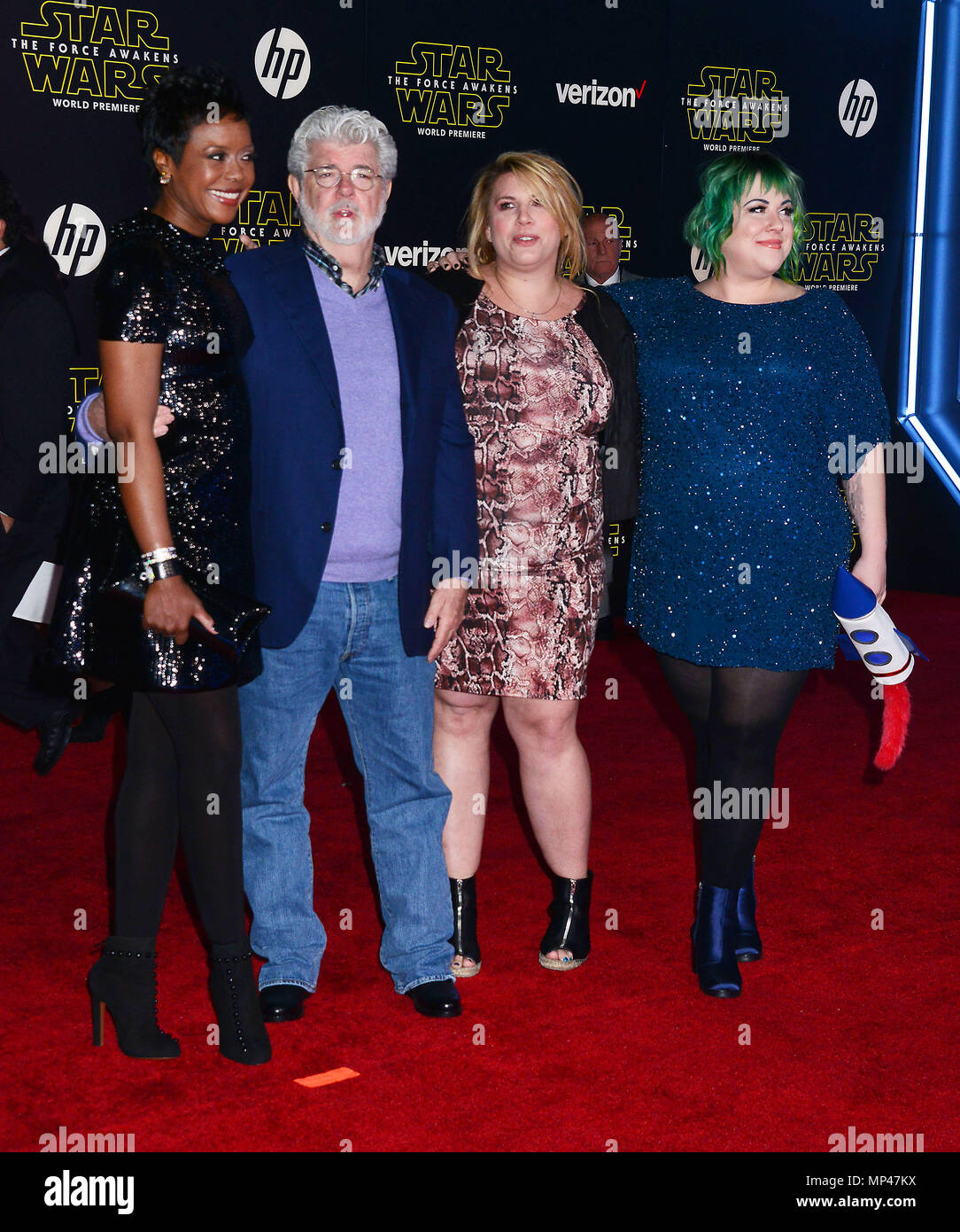 George Lucas Mellody Hobson And Daughters At The Star Wars The Force George Lucas Mellody Hobson And Daughters At The Star Wars The Force
