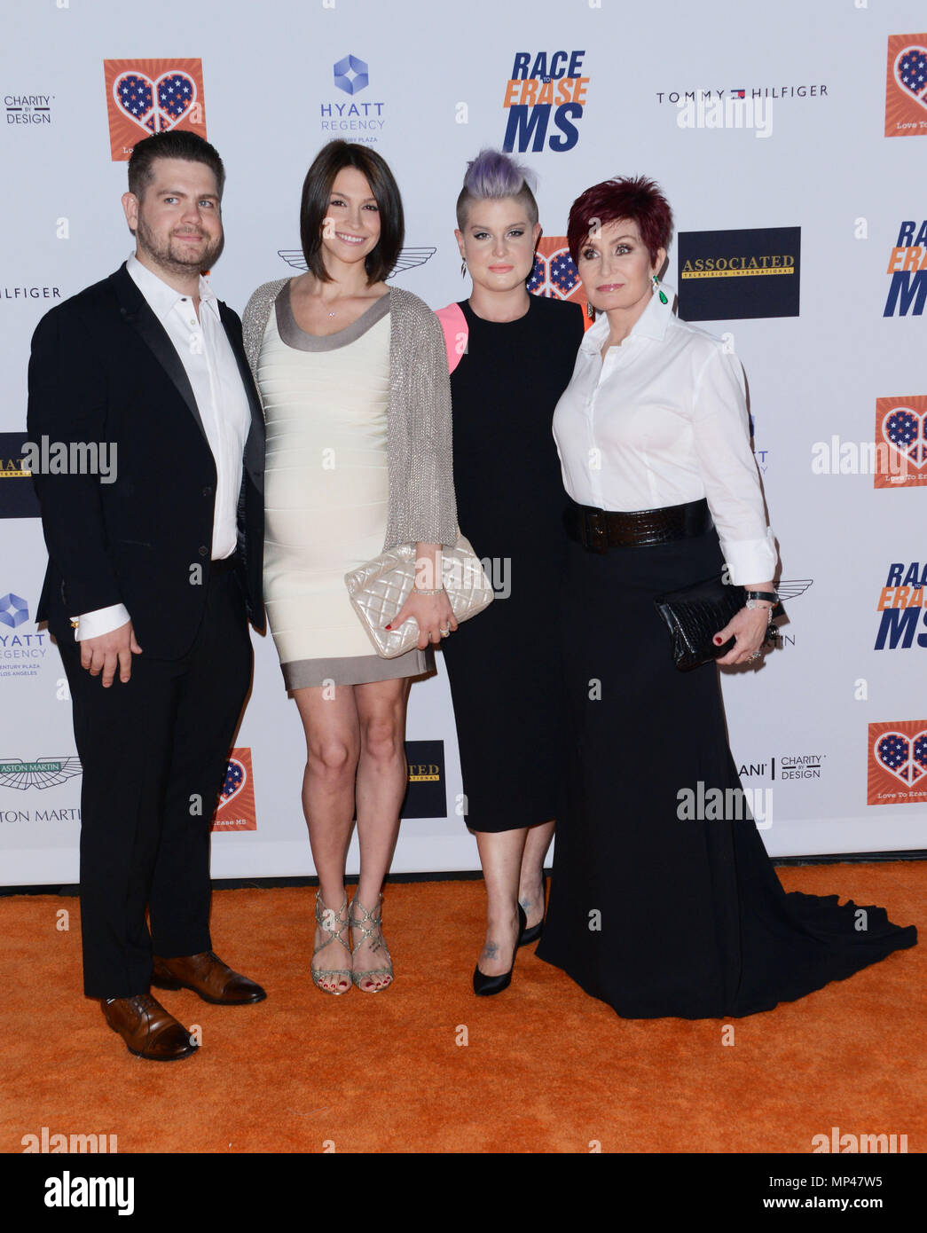 Jack Osbourne, Lisa Stelly, , Sharon Osbourne, Kelly Osbourne  at the  22nd annual Race To Erase MS hat the Hyatt Regency Century Plaza. April 24, 2015Jack Osbourne, Lisa Stelly, , Sharon Osbourne, Kelly Osbourne  ------------- Red Carpet Event, Vertical, USA, Film Industry, Celebrities,  Photography, Bestof, Arts Culture and Entertainment, Topix Celebrities fashion /  Vertical, Best of, Event in Hollywood Life - California,  Red Carpet and backstage, USA, Film Industry, Celebrities,  movie celebrities, TV celebrities, Music celebrities, Photography, Bestof, Arts Culture and Entertainment,  To Stock Photo