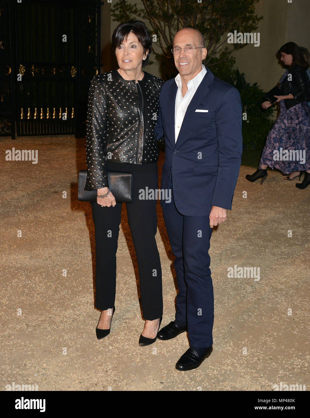 Jeffrey Katzenberg and wife  at the  Burberry  - London In Los Angeles at the Griffith park Observatory in Los Angeles. April 16, 2015.Jeffrey Katzenberg and wife  copy ------------- Red Carpet Event, Vertical, USA, Film Industry, Celebrities,  Photography, Bestof, Arts Culture and Entertainment, Topix Celebrities fashion /  Vertical, Best of, Event in Hollywood Life - California,  Red Carpet and backstage, USA, Film Industry, Celebrities,  movie celebrities, TV celebrities, Music celebrities, Photography, Bestof, Arts Culture and Entertainment,  Topix, vertical,  family from from the year , 2 Stock Photo