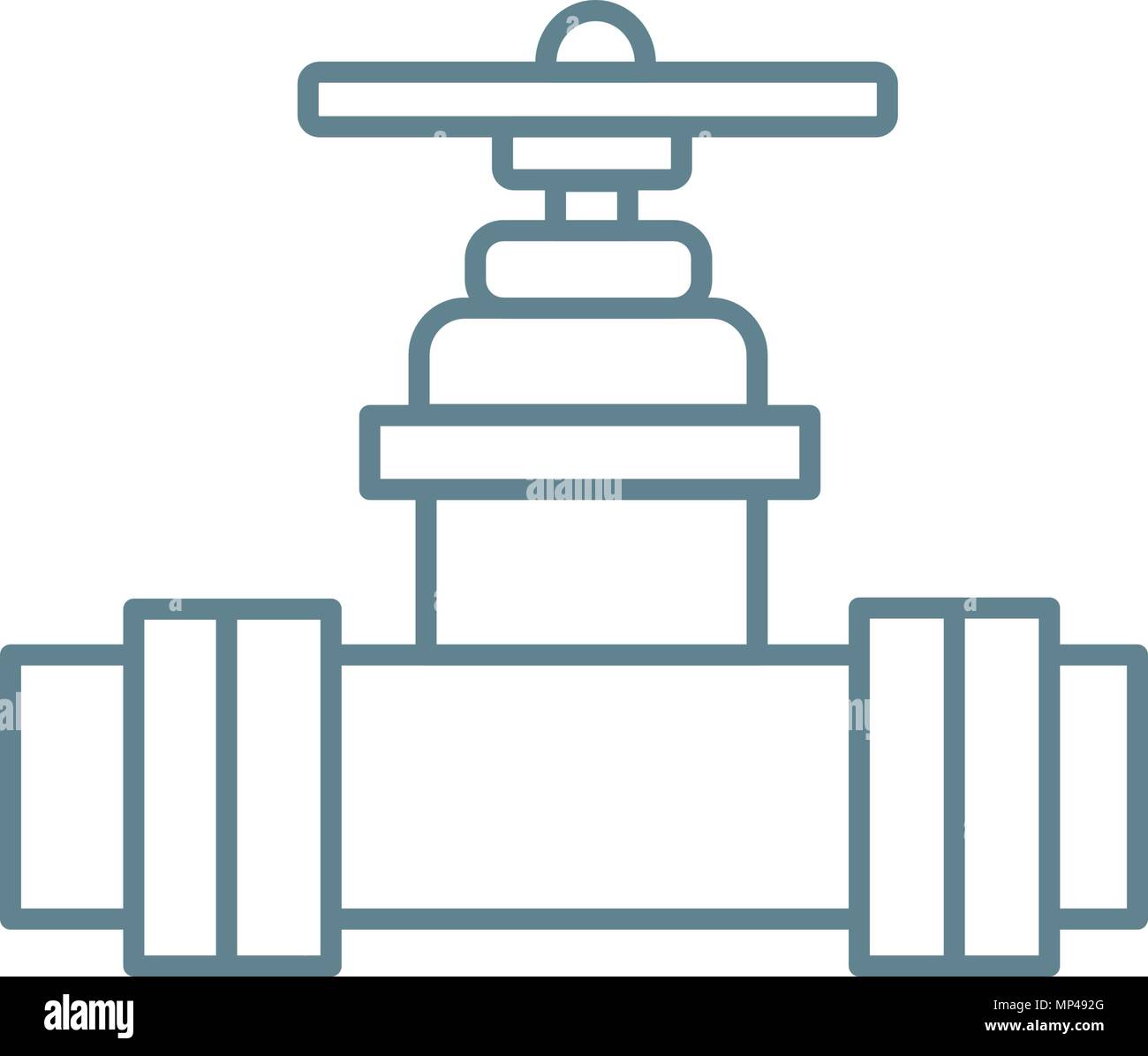 Water valve linear icon concept. Water valve line vector sign, symbol