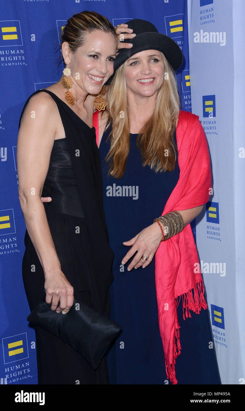 Maria Bello  and Clare Munn 009 at the he Human Rights Campaign L.A. Gala Dinner held at the JW Marriot L.A. Live. In Los Angeles. March 14, 2015Maria Bello  and Clare Munn 009 ------------- Red Carpet Event, Vertical, USA, Film Industry, Celebrities,  Photography, Bestof, Arts Culture and Entertainment, Topix Celebrities fashion /  Vertical, Best of, Event in Hollywood Life - California,  Red Carpet and backstage, USA, Film Industry, Celebrities,  movie celebrities, TV celebrities, Music celebrities, Photography, Bestof, Arts Culture and Entertainment,  Topix, vertical,  family from from the  Stock Photo