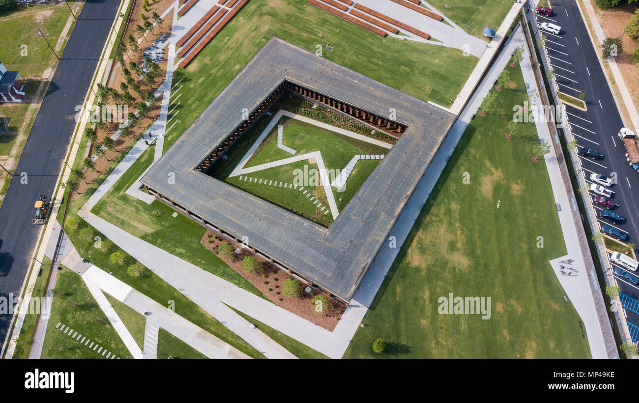 The National Memorial for Peace and Justice or National Lynching Memorial, Montgomery, Alabama