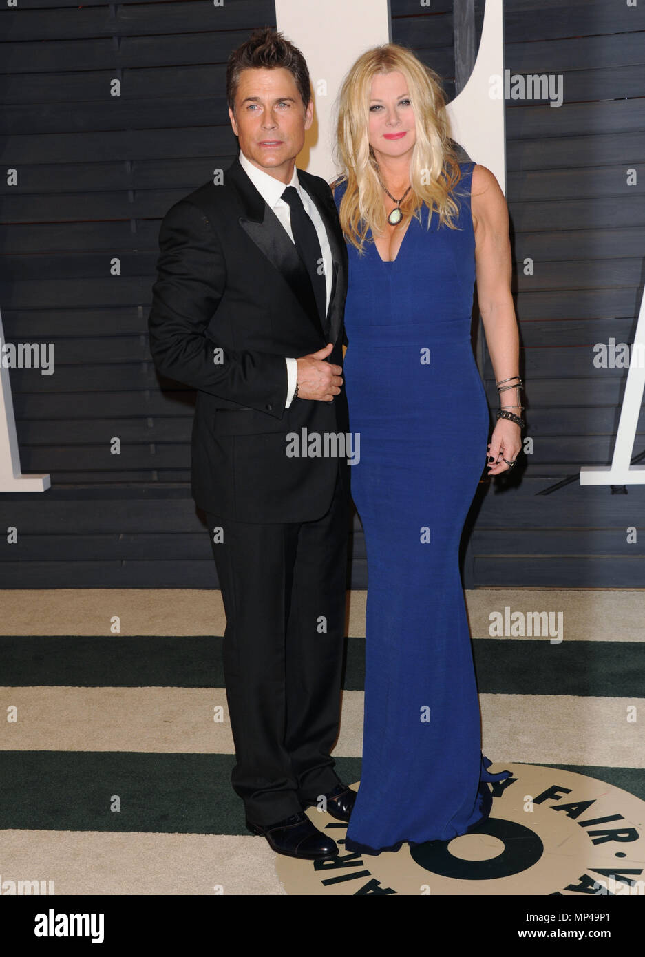 Rob Lowe, Sheryl Berkoff 303 at the 2015 Vanity Fair Oscars party at