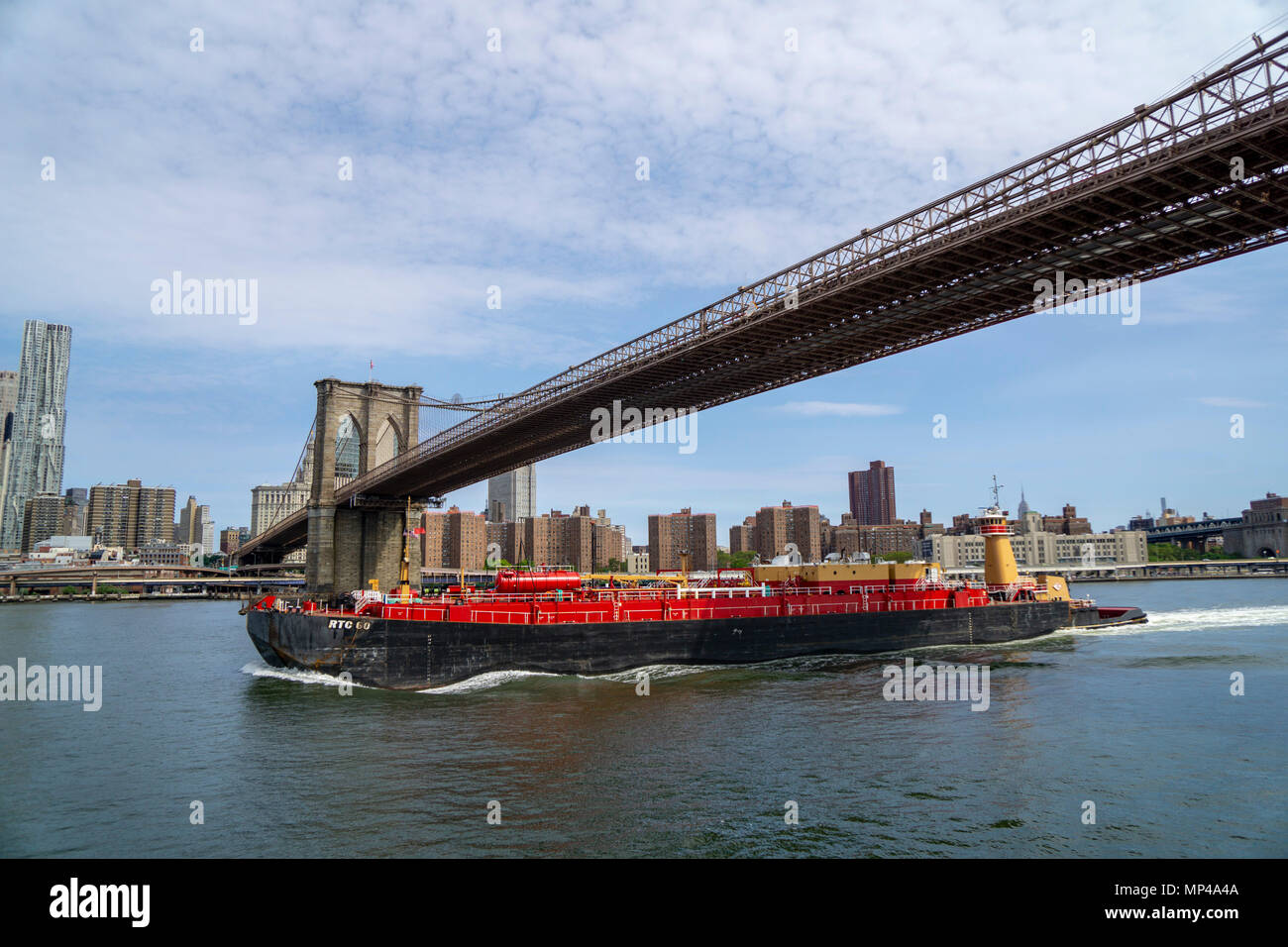The Brooklyn Bridge is a hybrid cablestayed/suspension bridge in New York City and is one of