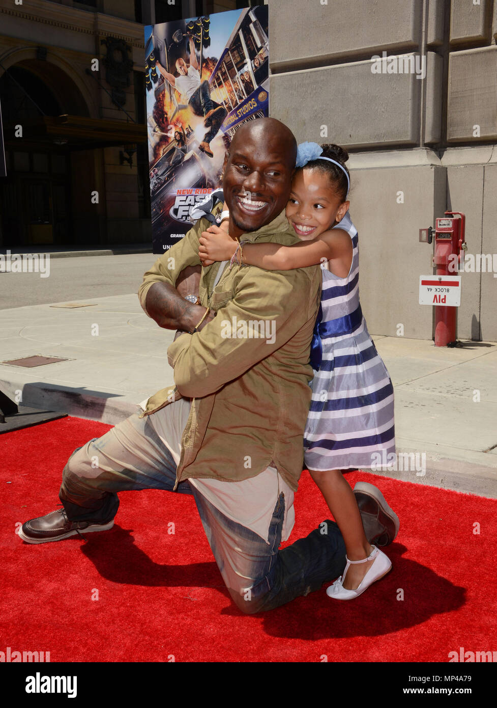 Tyrese Gibson Daughter Shayla 117 At The Fast Furious Supercharged Ride Opening At The Universal Studios June 23 2015tyrese Gibson Daughter Shayla 117 Red Carpet Event Vertical Usa Film