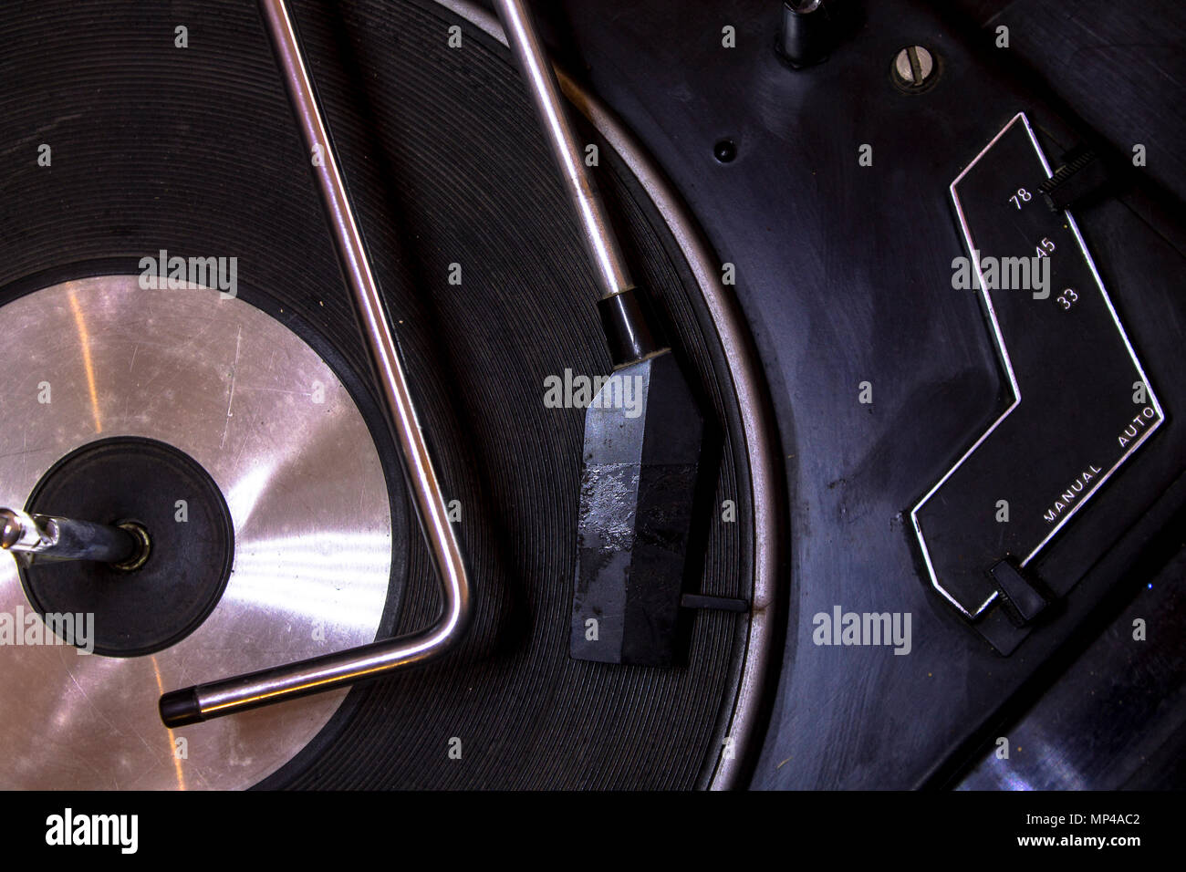 vintage black turning table Stock Photo Alamy