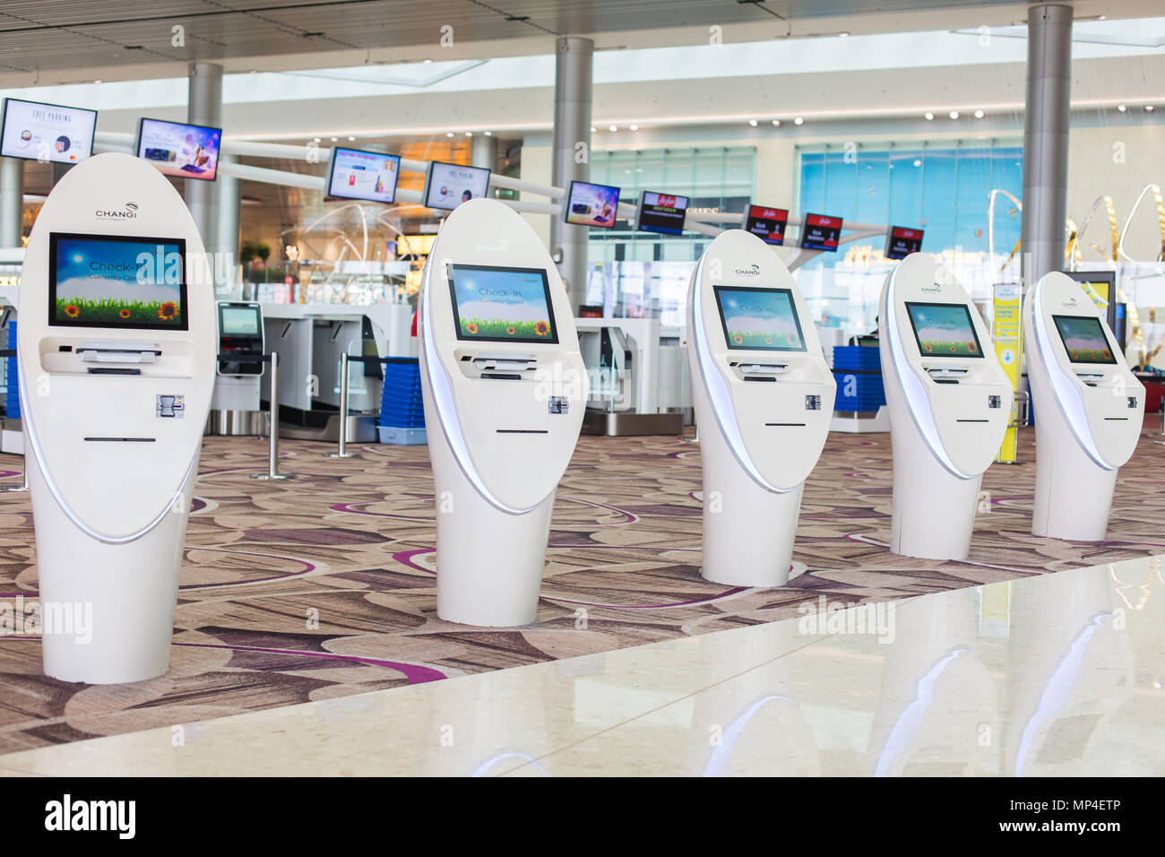 Anew Concept Of Fast And Seamless Travel At Changi It Will See Options Such As Self Service Check In And Automated Bag Drop Stock Photo Alamy