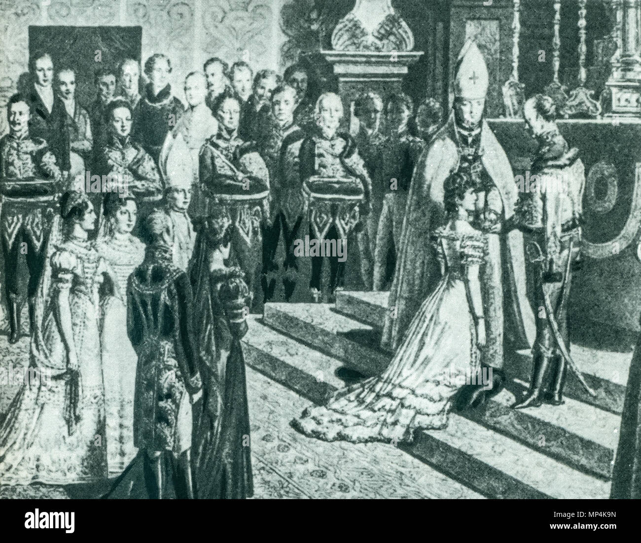 The coronation of Caroline Augusta of Bavaria as Queen of Hungary 1825 ...