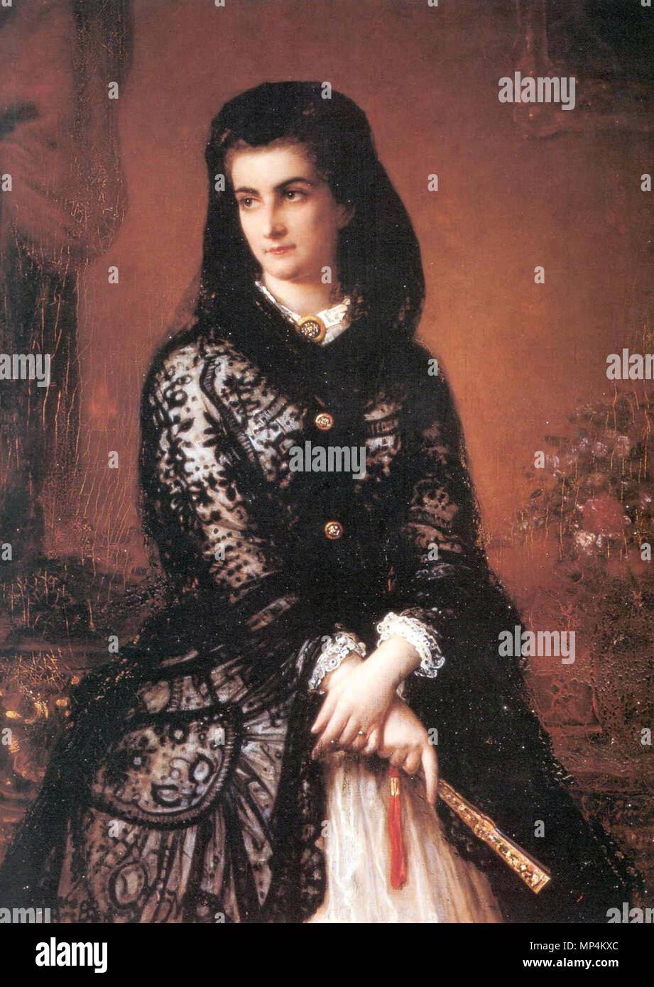 . Italian: Maria Sofia di Baviera, regina di Napoli (1841–1925) . 1860s.   858 Maria Sofia di Baviera Stock Photo