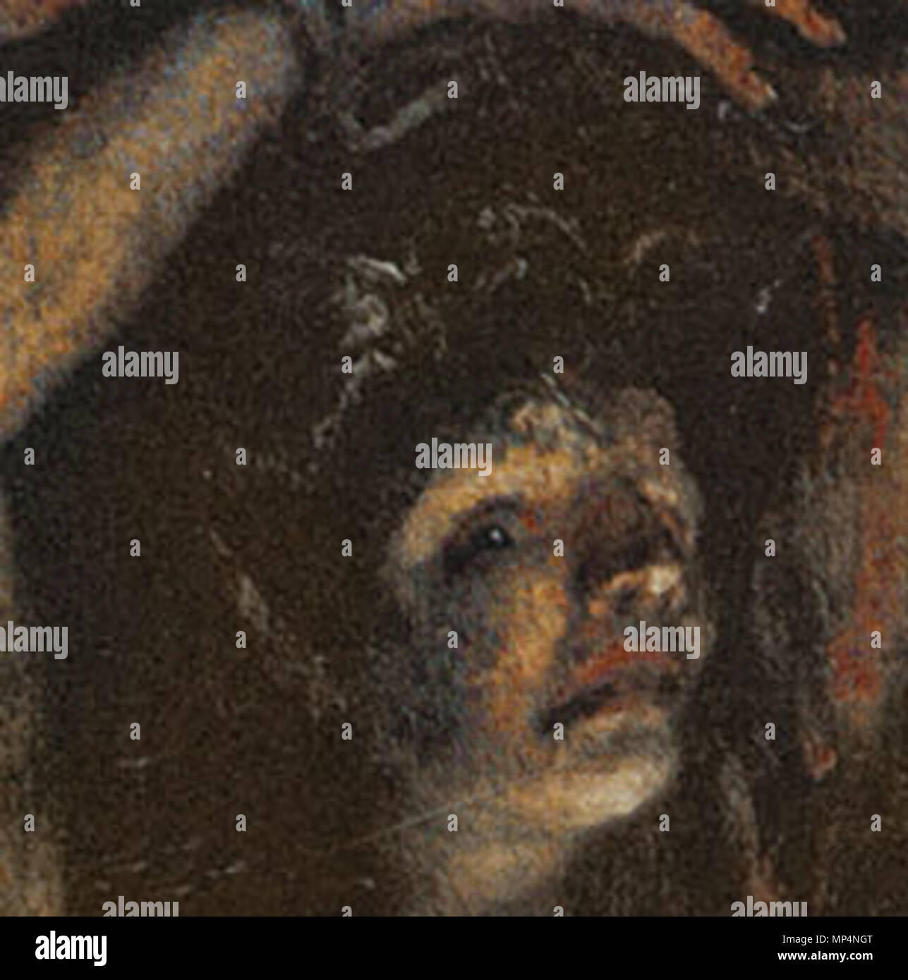 The Flaying of Marsyas   circa 1570-1576.   1196 Titian - The Flaying of Marsyas (cropped) (cropped) Stock Photo
