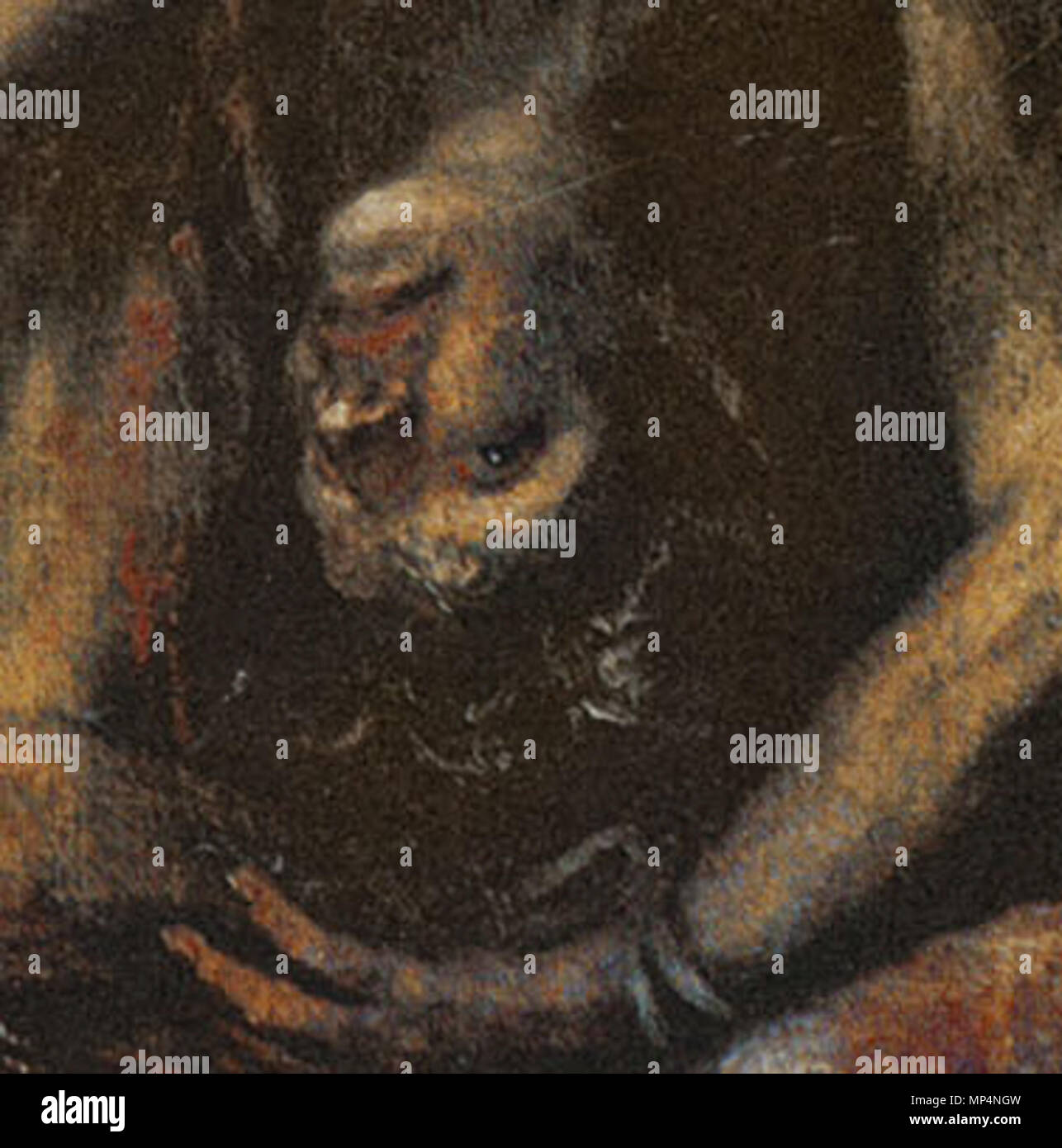 The Flaying of Marsyas   circa 1570-1576.   1196 Titian - The Flaying of Marsyas (cropped) Stock Photo