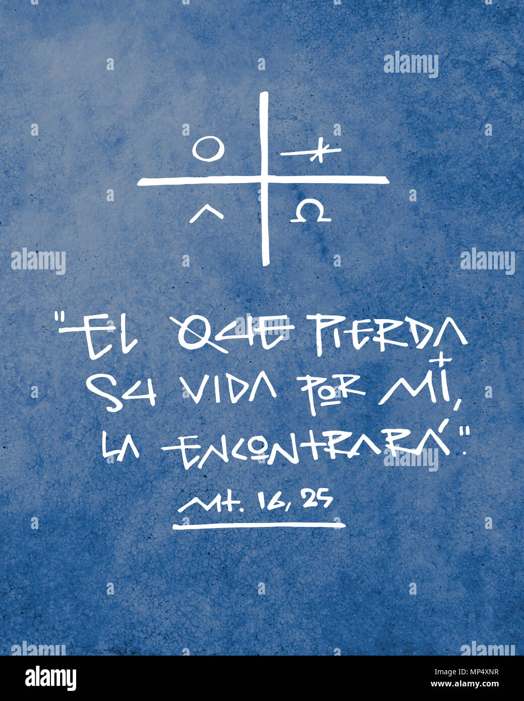 Hand Drawn Illustration Or Drawing Of A Religious Phrase In Spanish 