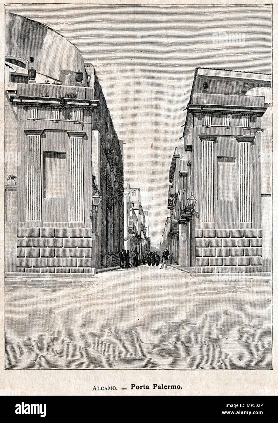 . Italiano: Porta Palermo (stampa antica del 1900) . 1900. AAVV 1014 Porta Palermo (stampa antica del 1900) Stock Photo