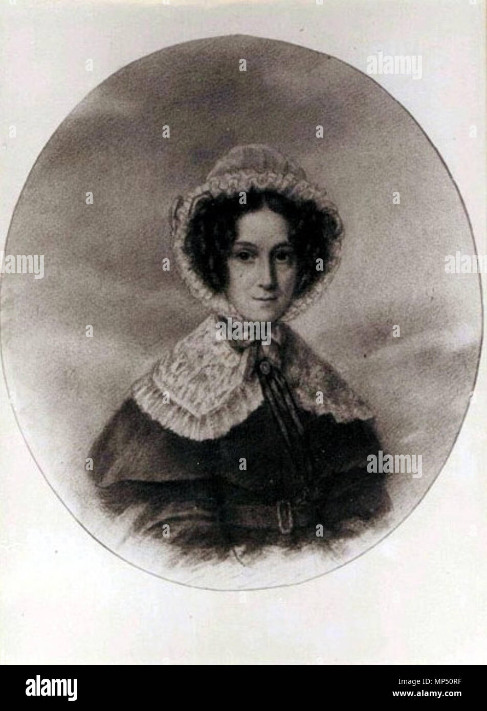 Français : Sophie, Victoire Delaborde (1773-1837), épouse de Maurice Dupin de Francueil (1778-1808). Elle est la mère d'Aurore Dupin de Francueil, plus connue sous le pseudonyme de George Sand.   1833.   1133 Sophie Victoire Delaborde (1773-1837) Stock Photo