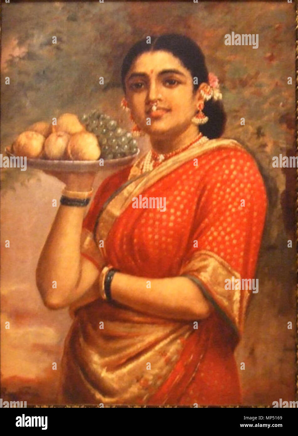 . English: This website is exclusively for Ravi Varma’s Oleographs, which is a result of more than 15 years of collection made throughout India. Ravi Varma has painted hundreds of paintings which have spread throughout India (in Palaces and Museums) and other countries like England ,USA, etc.,. Only a portion of Ravi Varma’s paintings got printed as Oleographs. These Oleographs are from 80 to 115 years old, which are hosted as a website. This website is the single largest collection of Ravi Varma's oleographs in India, it says more about Ravi Varma, his style and India’ s cultural heritage . W Stock Photo