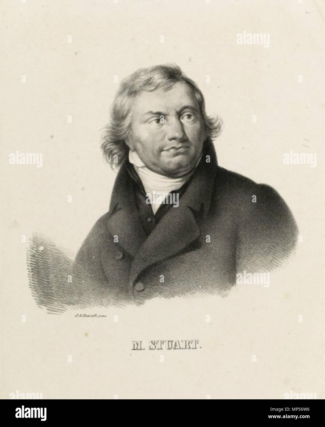 .  Nederlands: Portret van Martinus Stuart (1765-1826), remonstrants predikant en historicus . circa 1790.   1147 Martinus Stuart (1765-1826) Stock Photo