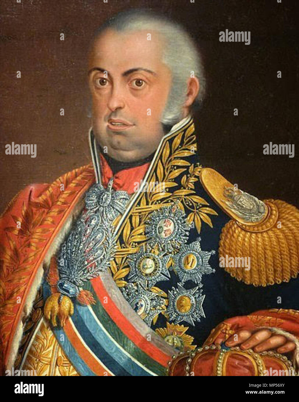 John VI of Portugal Español: Juan VI, rey de Portugal   circa 1818.   721 Joao VI Portugal Stock Photo