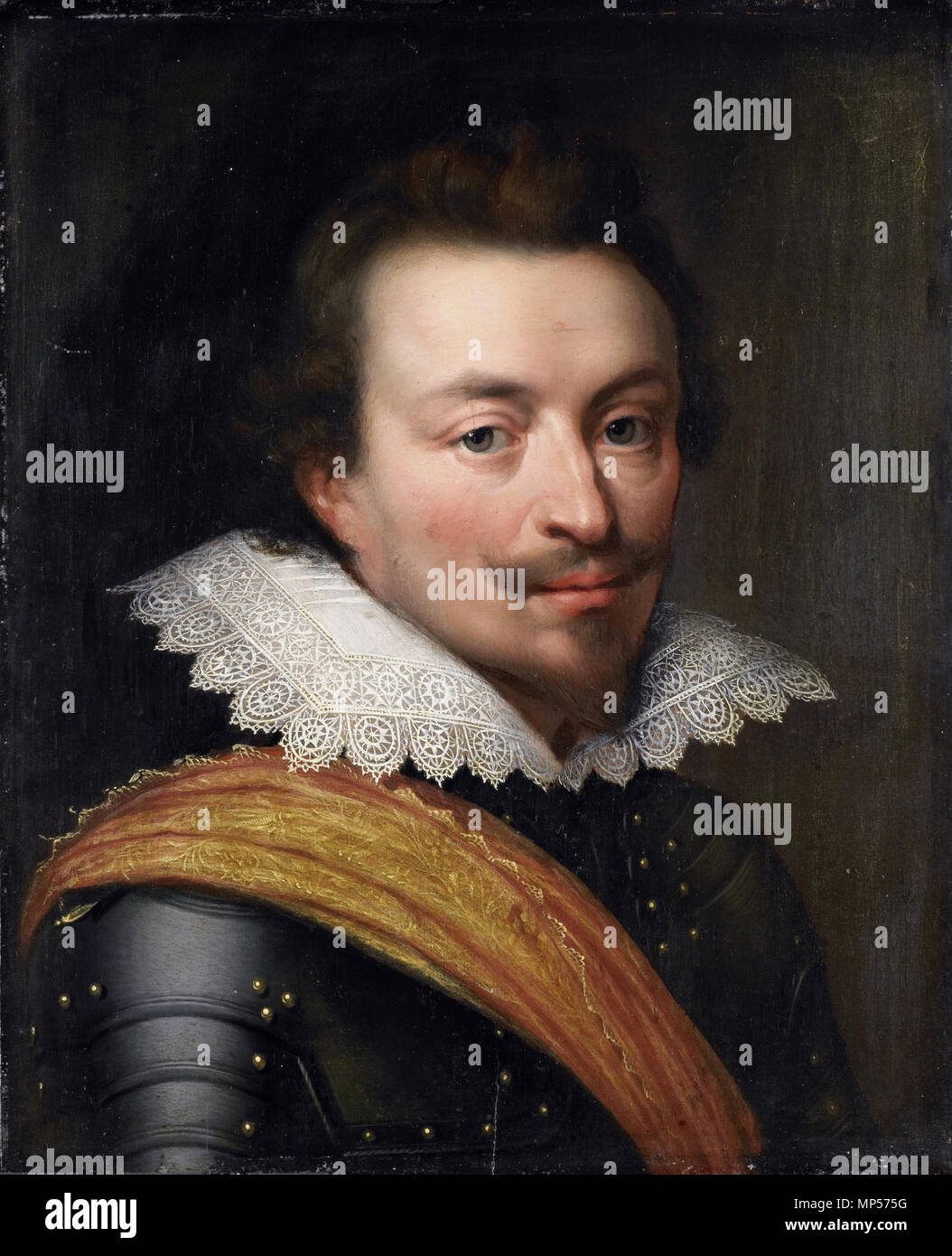 John VIII (1583-1638), Count of Nassau-Siegen  *oil on panel  *30 × 24,6 cm  *inscribed: JOHAN G.Z.N.  *ca. 1613 - ca. 1620 John VIII (1583-1638), Count of Nassau-Siegen, workshop of Jan A 697 Jan de Jongere (1583-1638) graaf van Nassau-Siegen Stock Photo